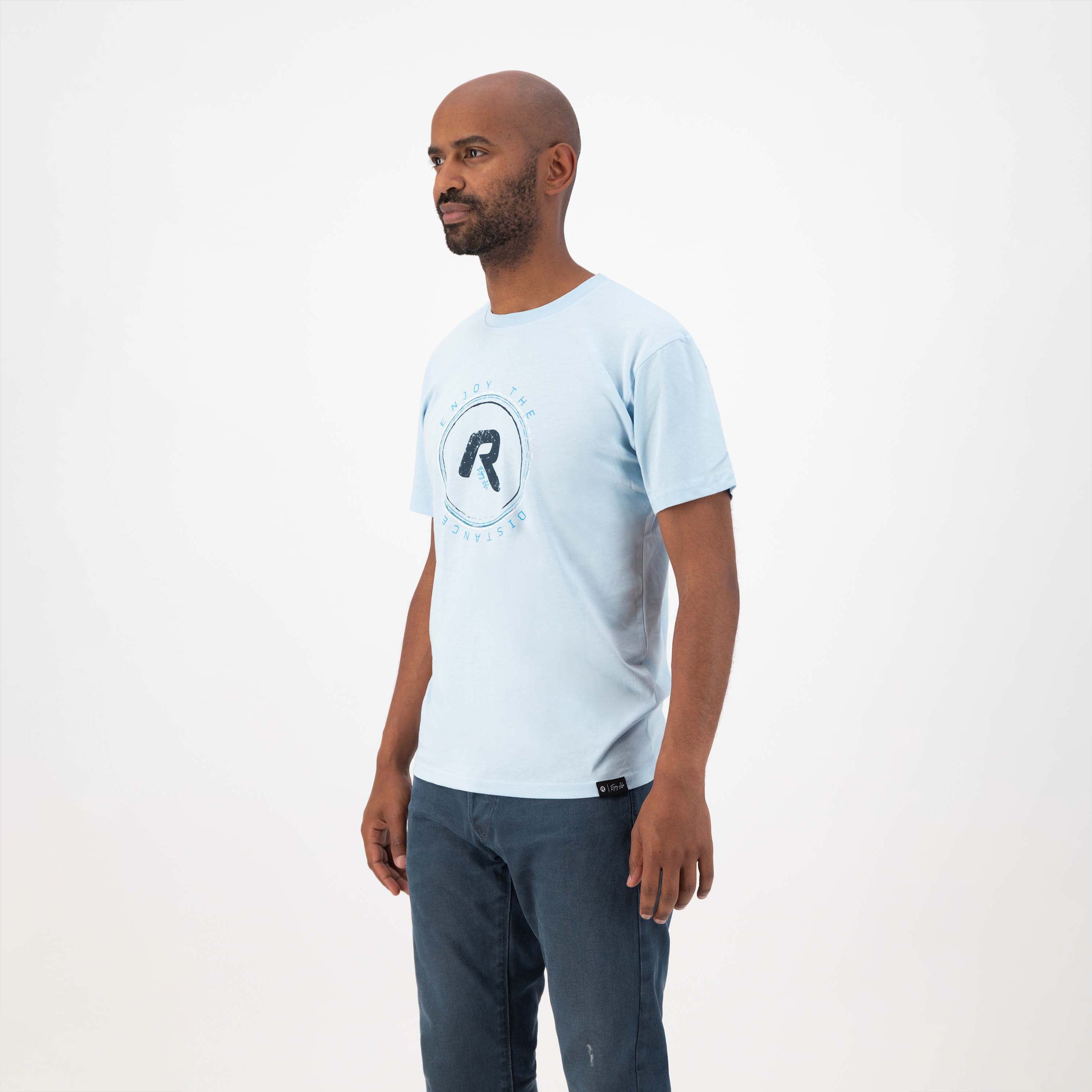 Genießen Sie das Leben grafisch t -Shirt Männer - Hellblau