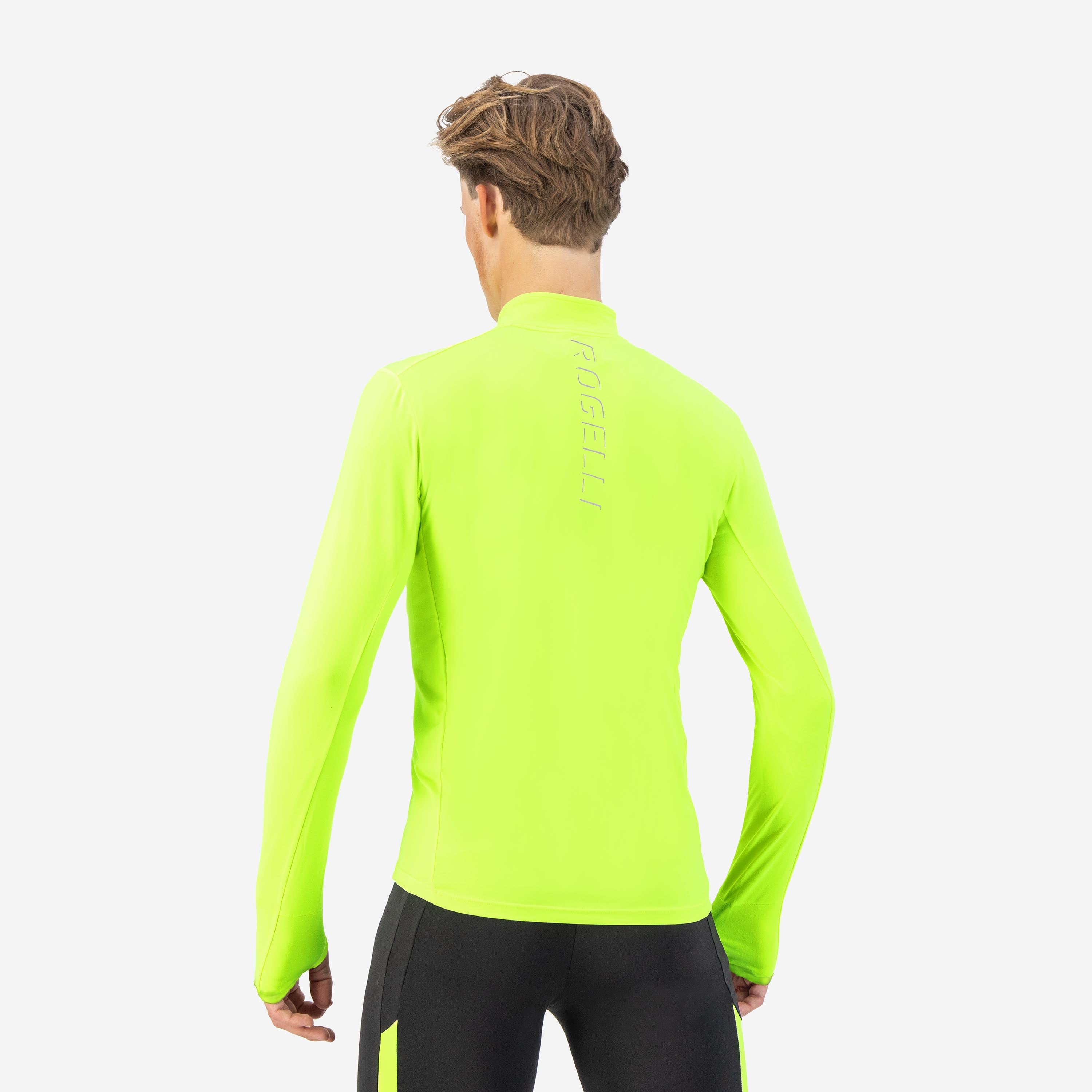 Core Laufen Top Long Sleeve 1/2 Zip Men - Neon Geel