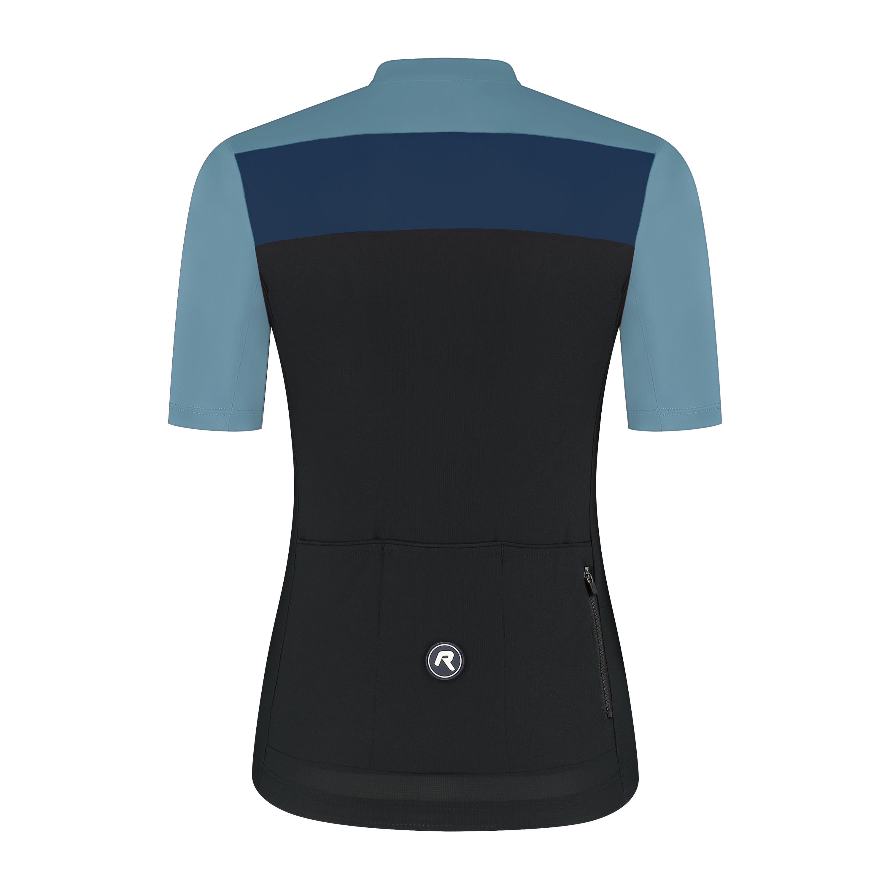Core Block Fietsshirt Dames - Zwart/Lichtblauw/Donkerblauw