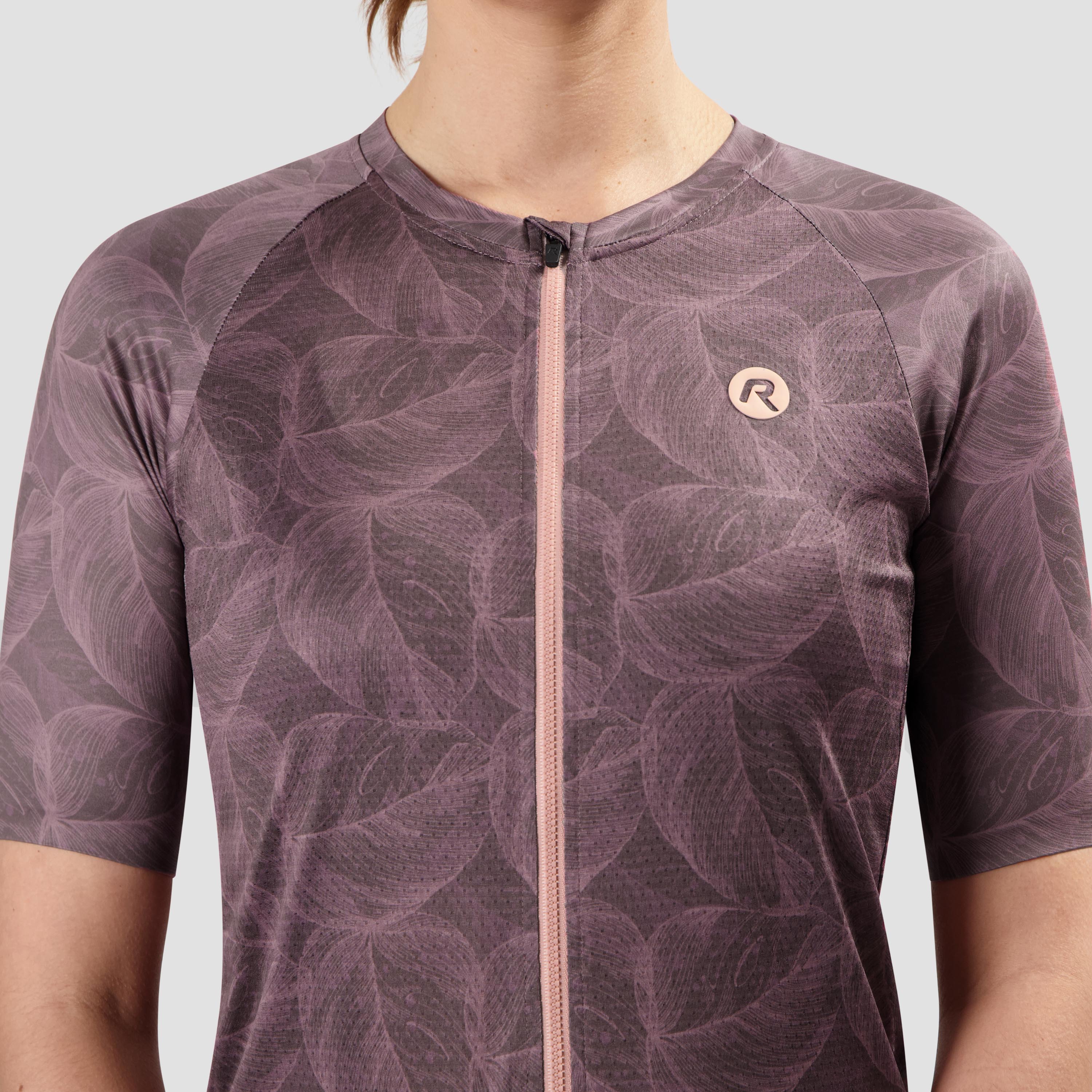 Essential Grafik II Fahrradhemd Damen - Bordeaux/Koraal