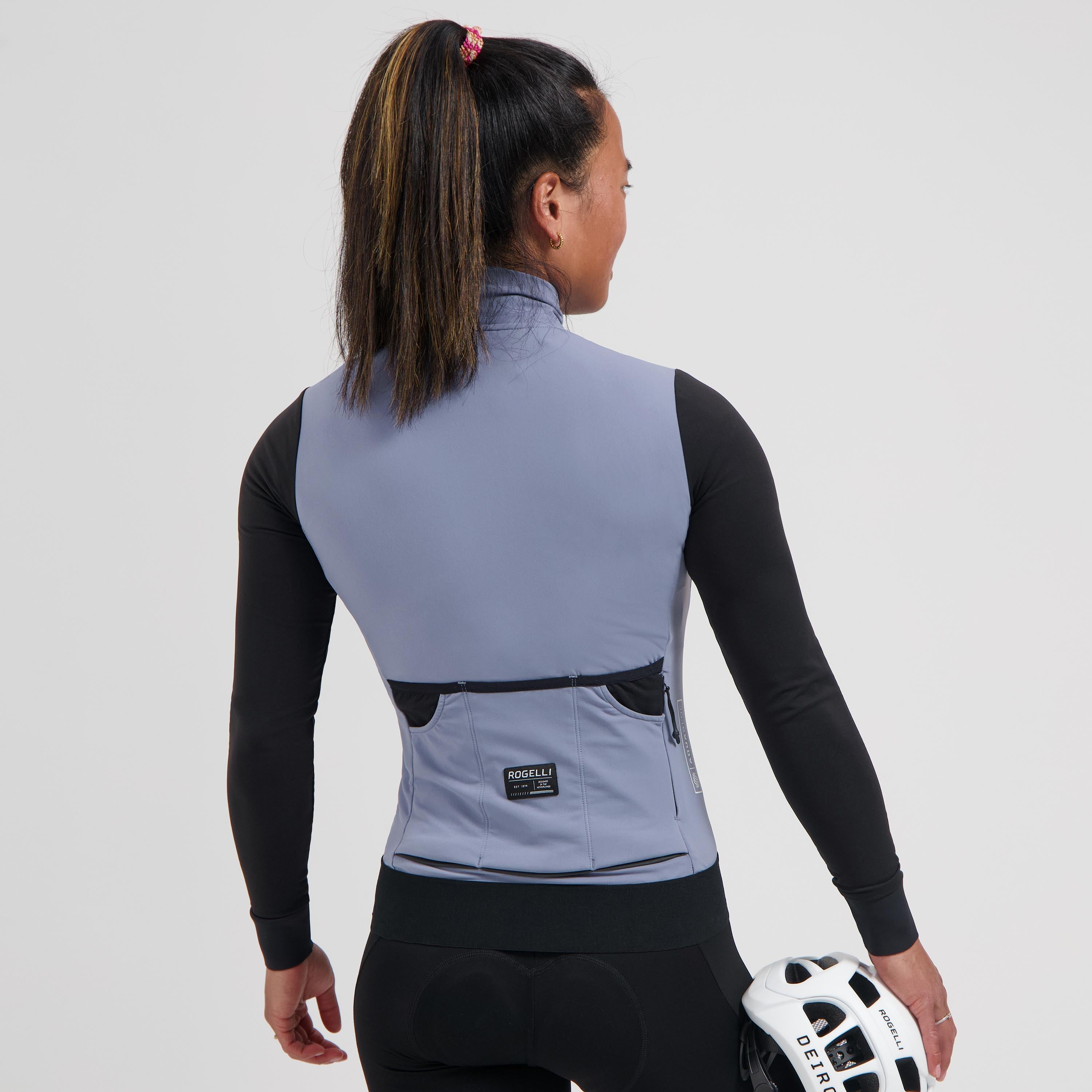 Distance II Fietsshirt Lange Mouw Dames - Lila/Zwart