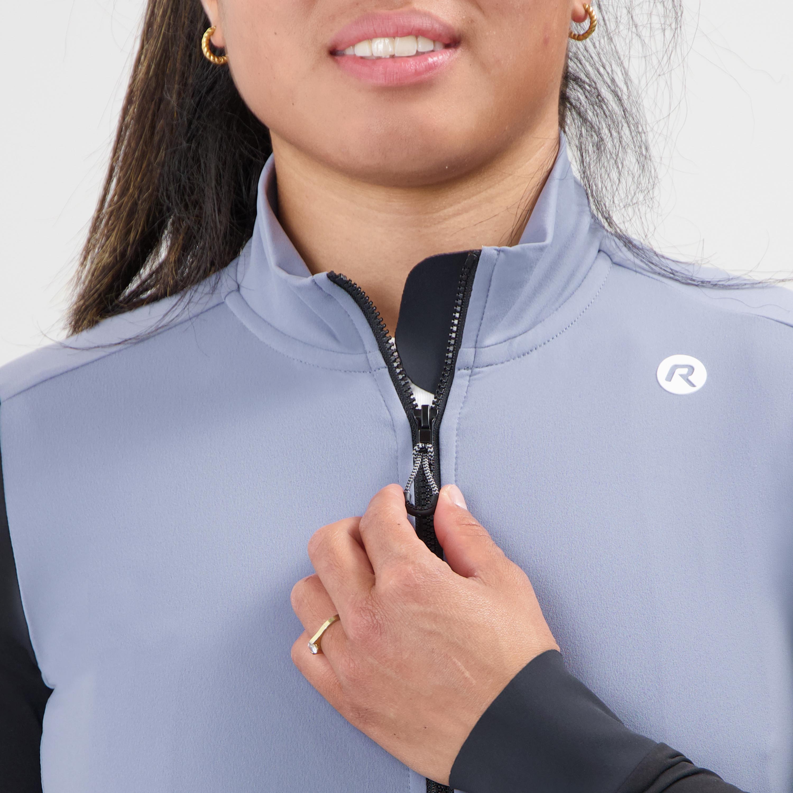 Distance II Fietsshirt Lange Mouw Dames - Lila/Zwart