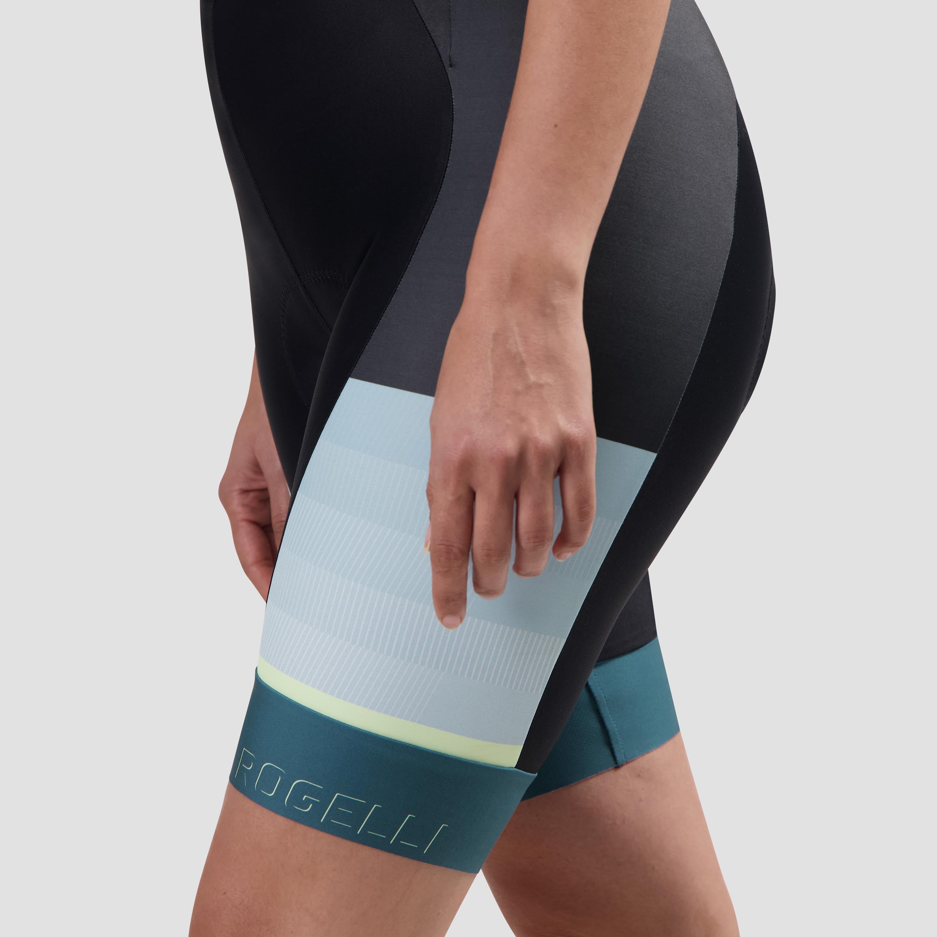 Impress II Fietsbroek Dames - Zwart/Blauw/Geel