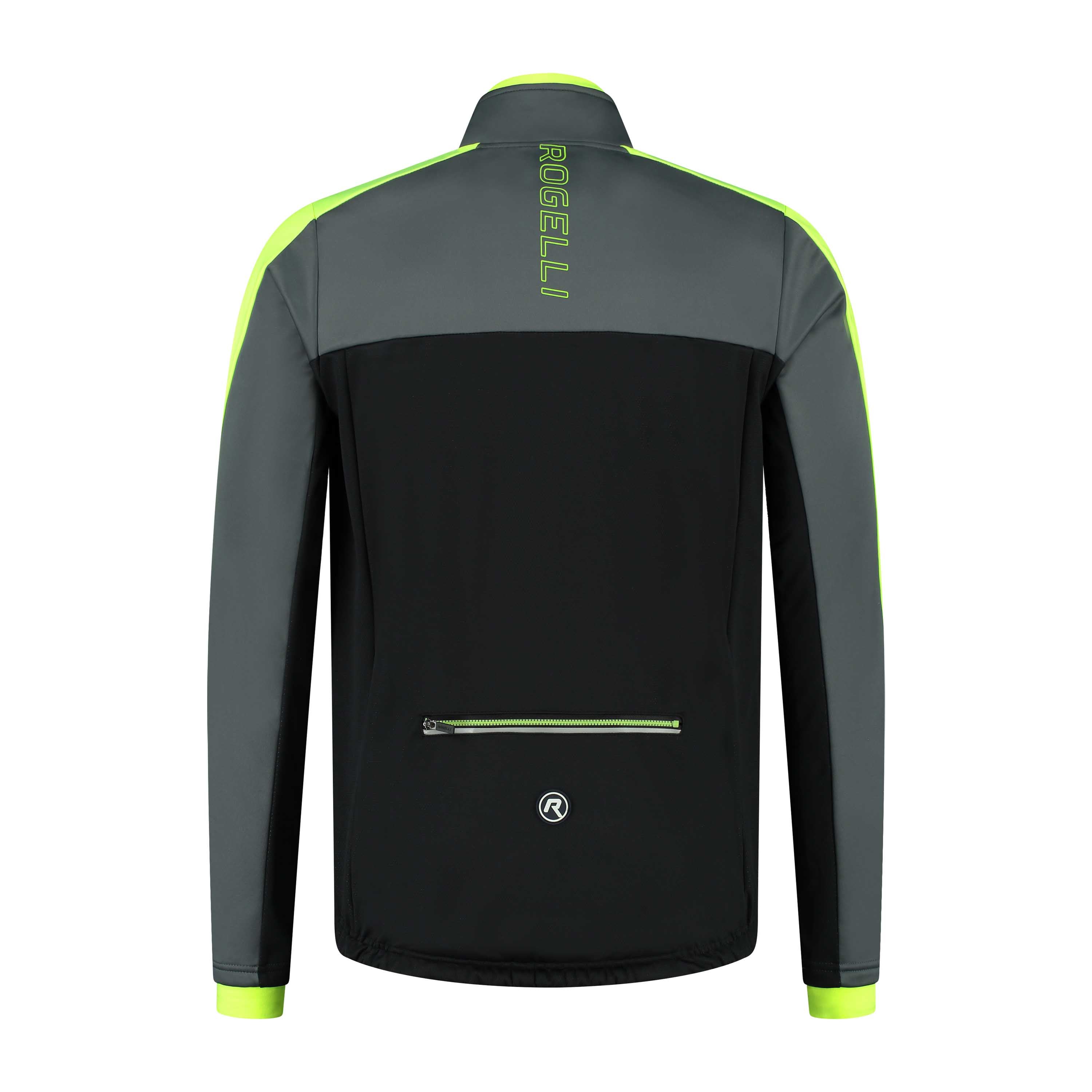 Freeze Winter Fietsjack Heren - Zwart/Grijs/Neon Geel