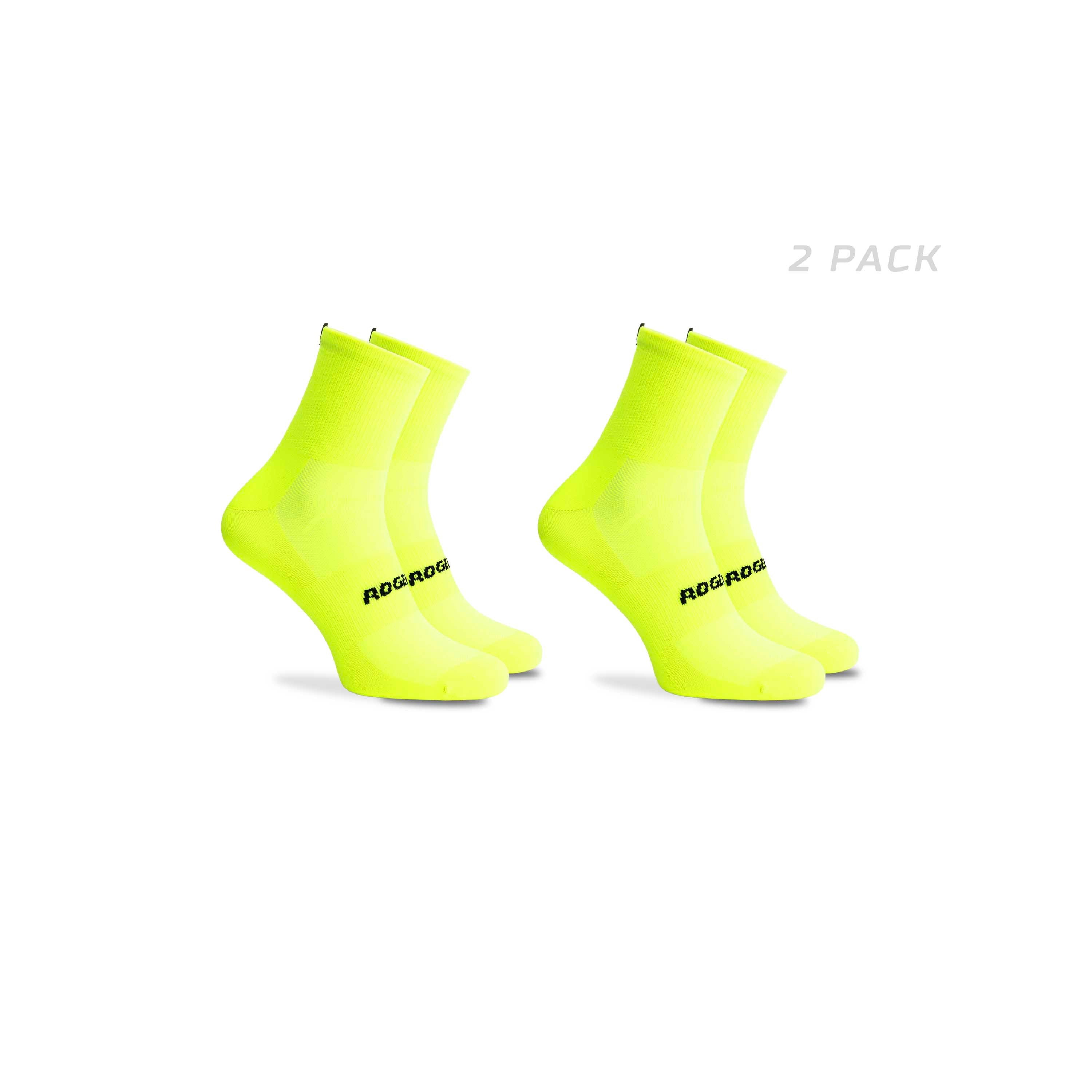 2-Pack Essential Fahrradsocken - Neon Geel