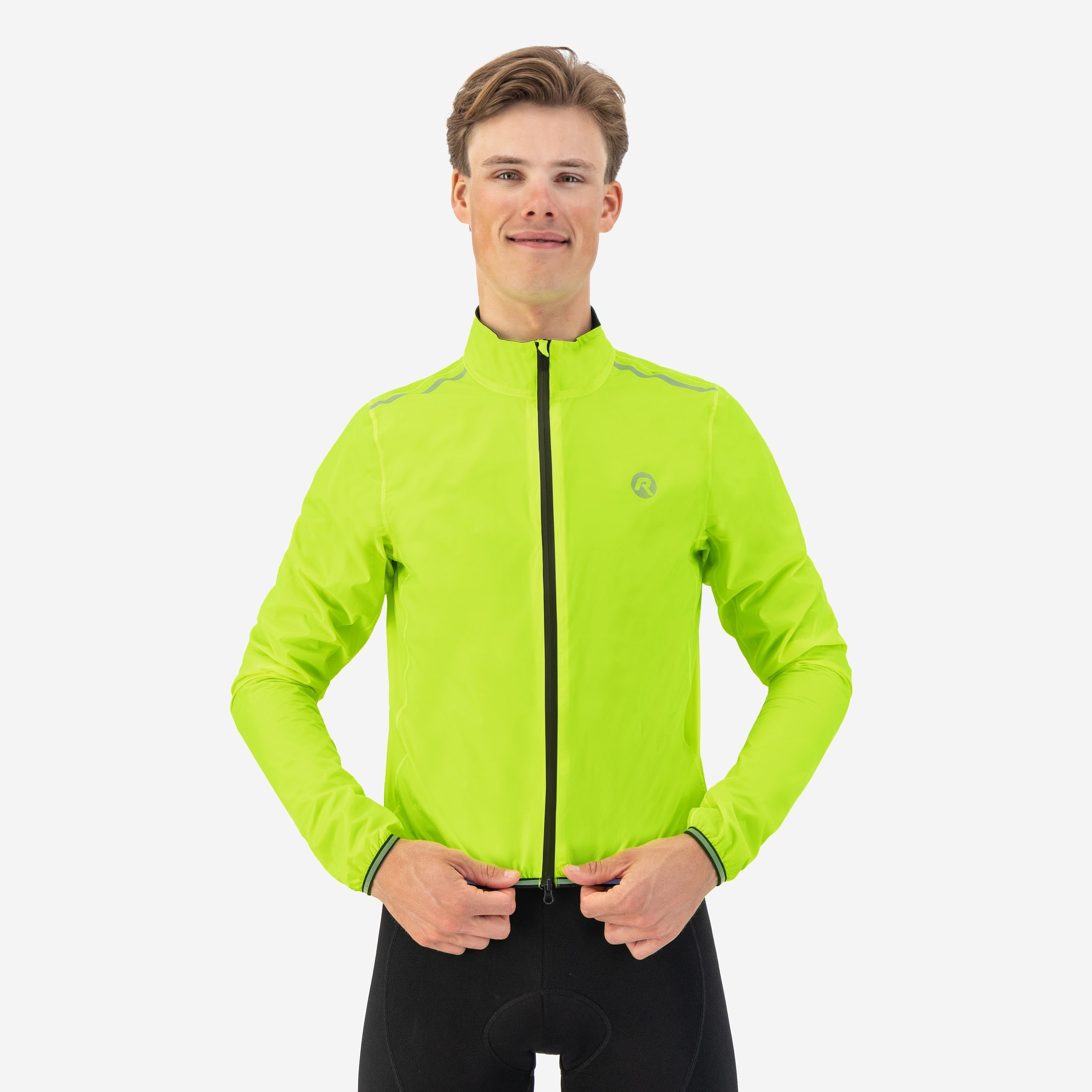 Essential Regenjack Heren - Neon Geel