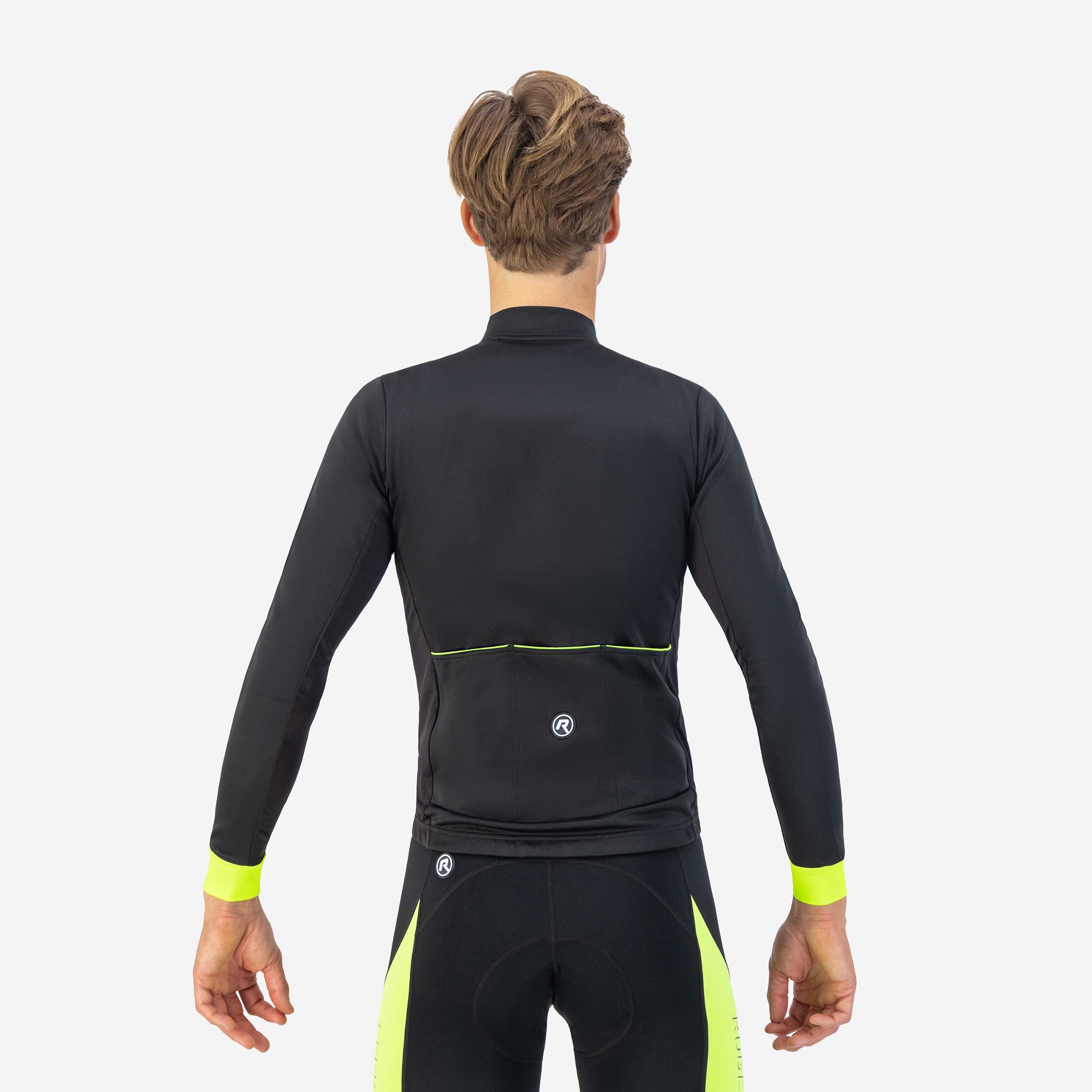 Core Fietsshirt Lange Mouw Heren - Zwart/Neon Geel