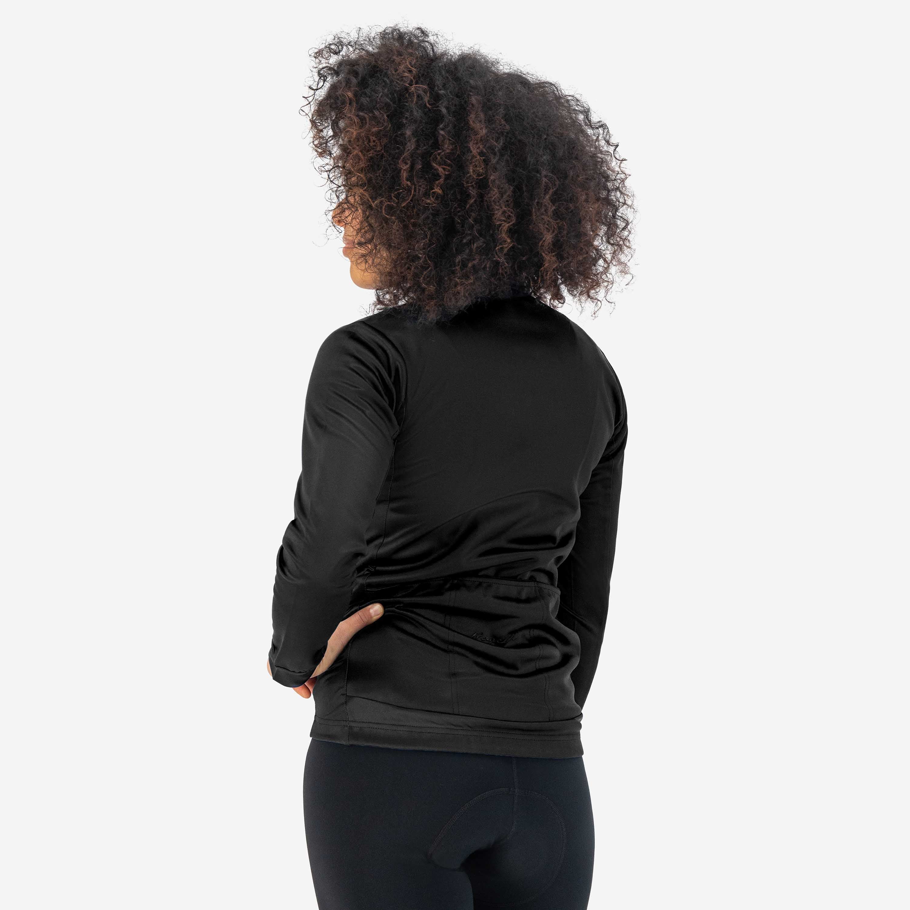 Core Fietsshirt Lange Mouw Dames - Zwart