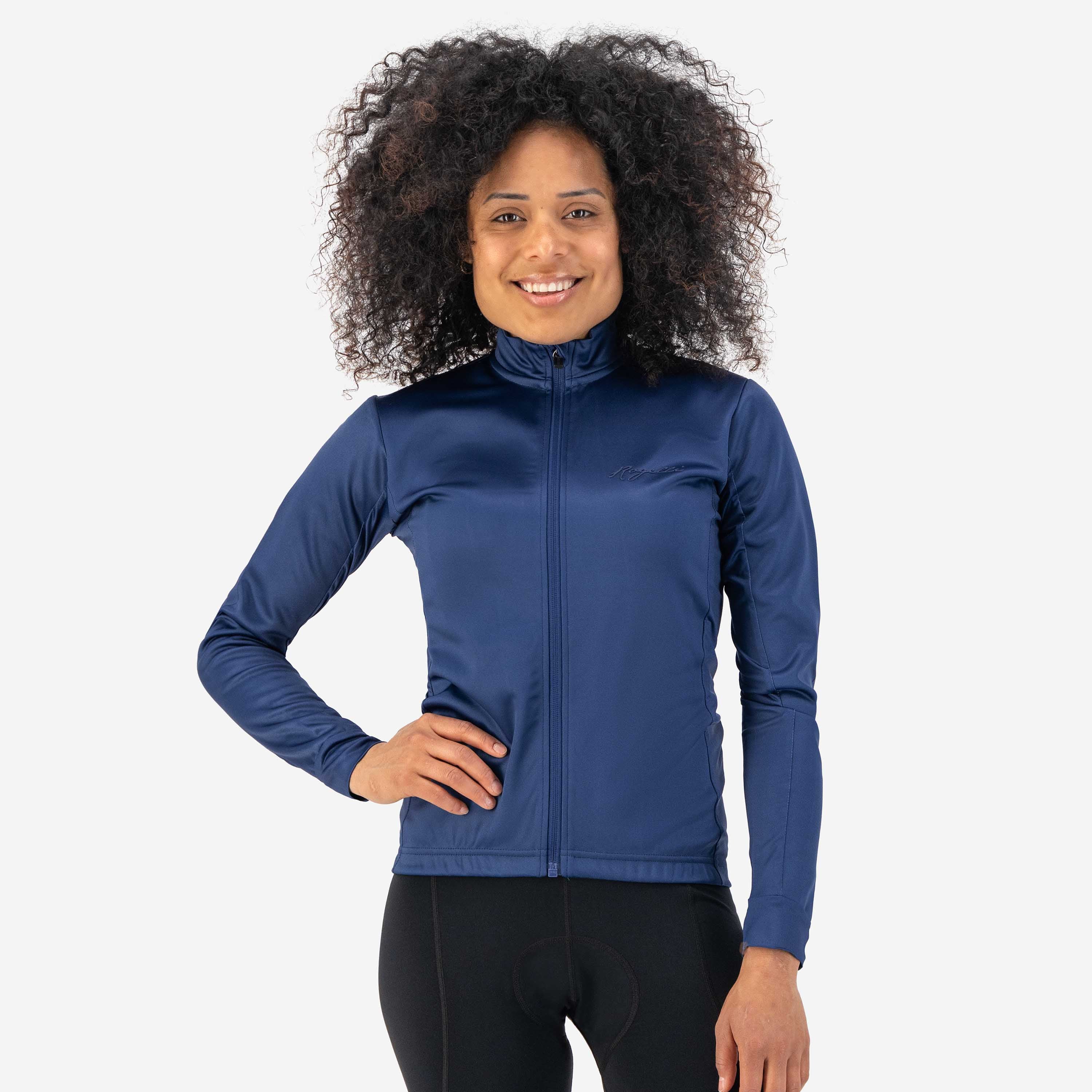 Core Fietsshirt Lange Mouw Dames - Donkerblauw