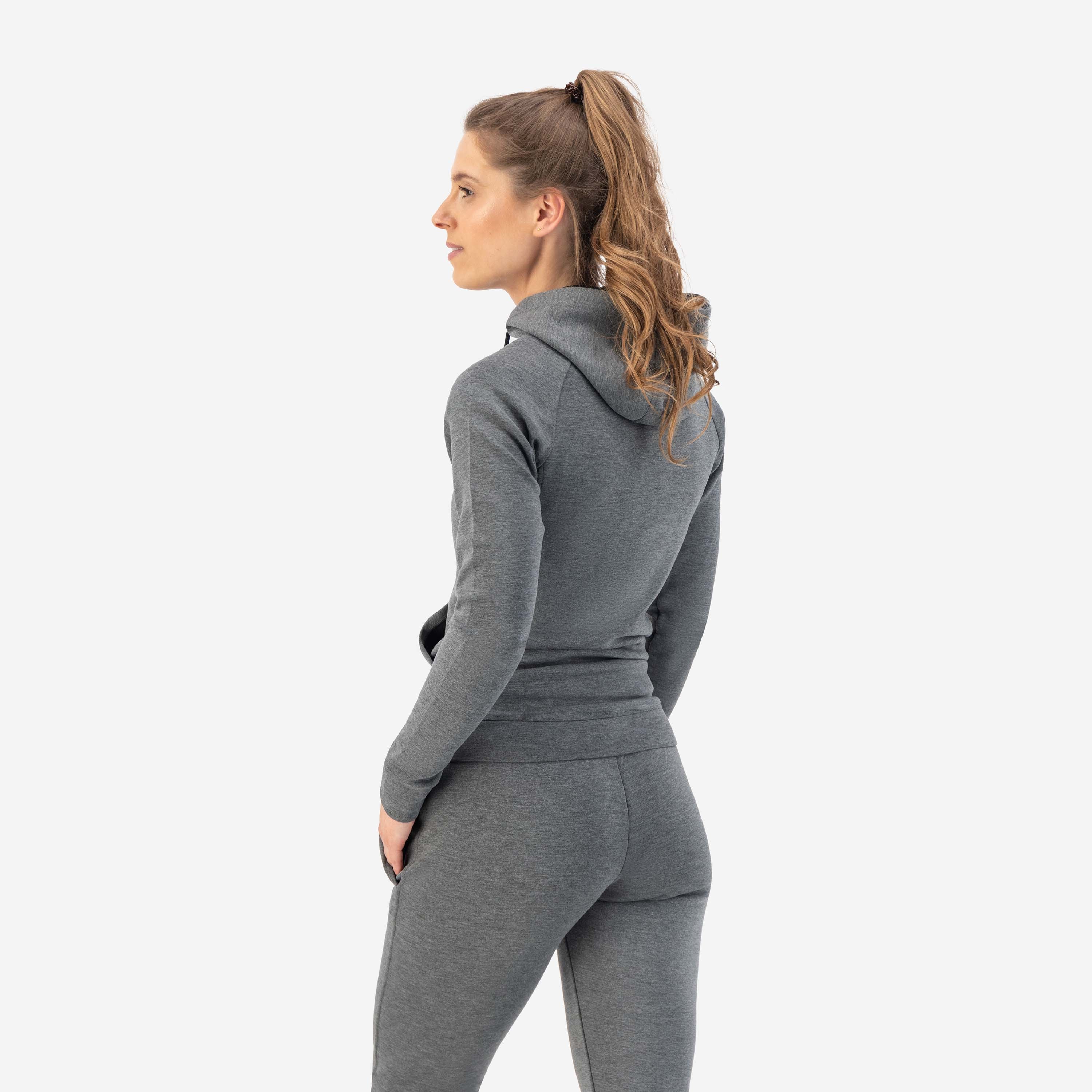 Training II Strickjacke mit Hood Damen - grau