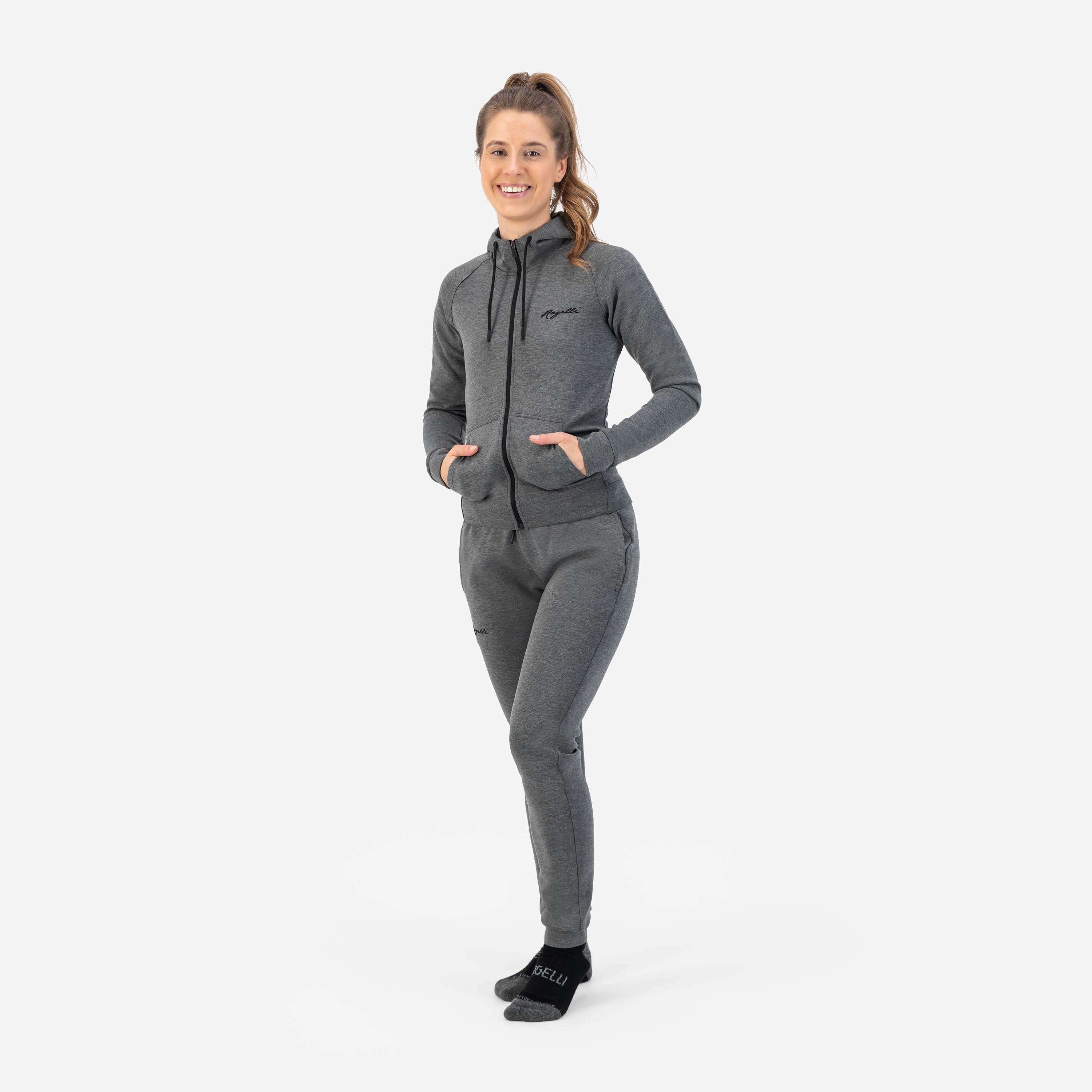 Training II Strickjacke mit Hood Damen - grau