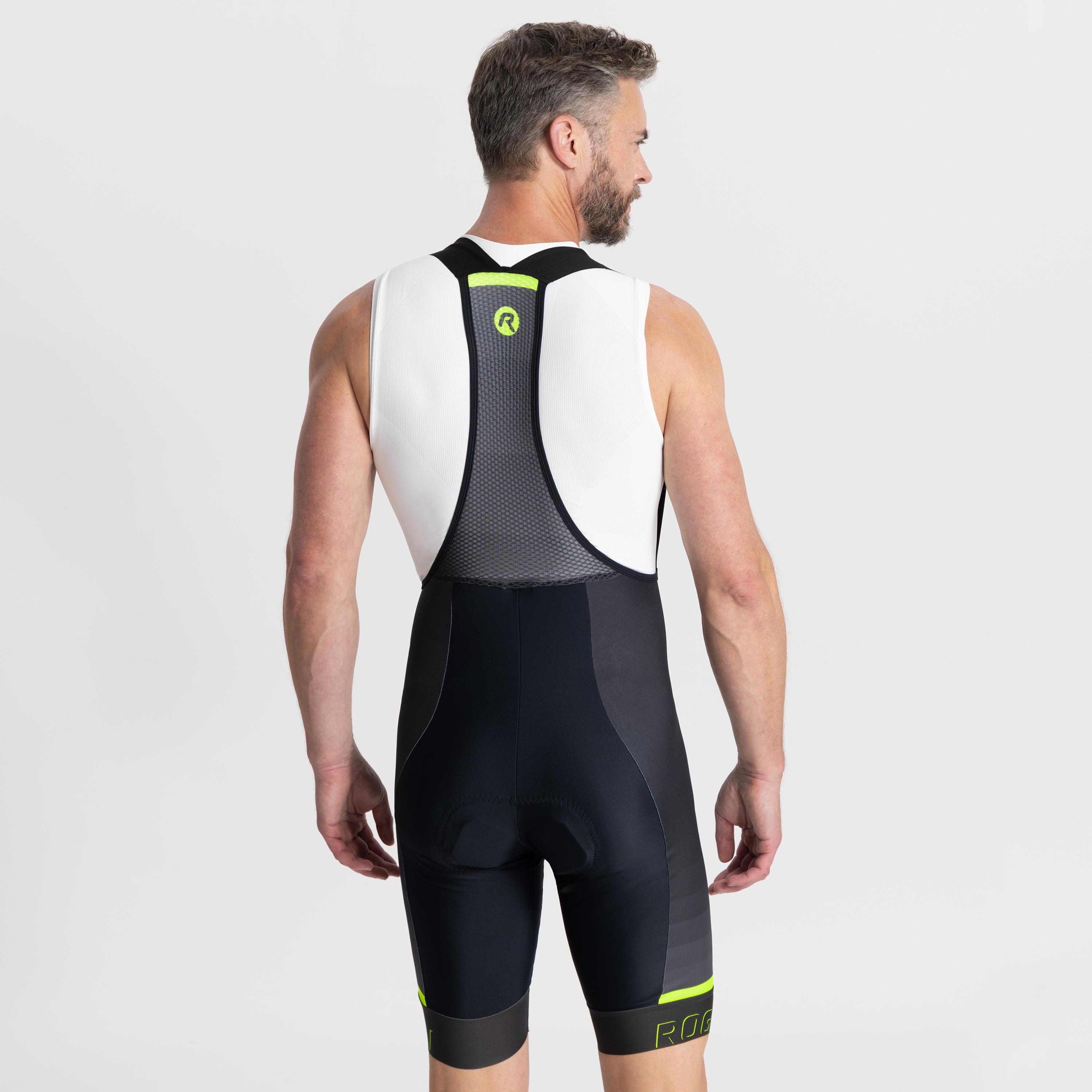 Hero II Fietsbroek Heren - Zwart/Grijs/Neon Geel