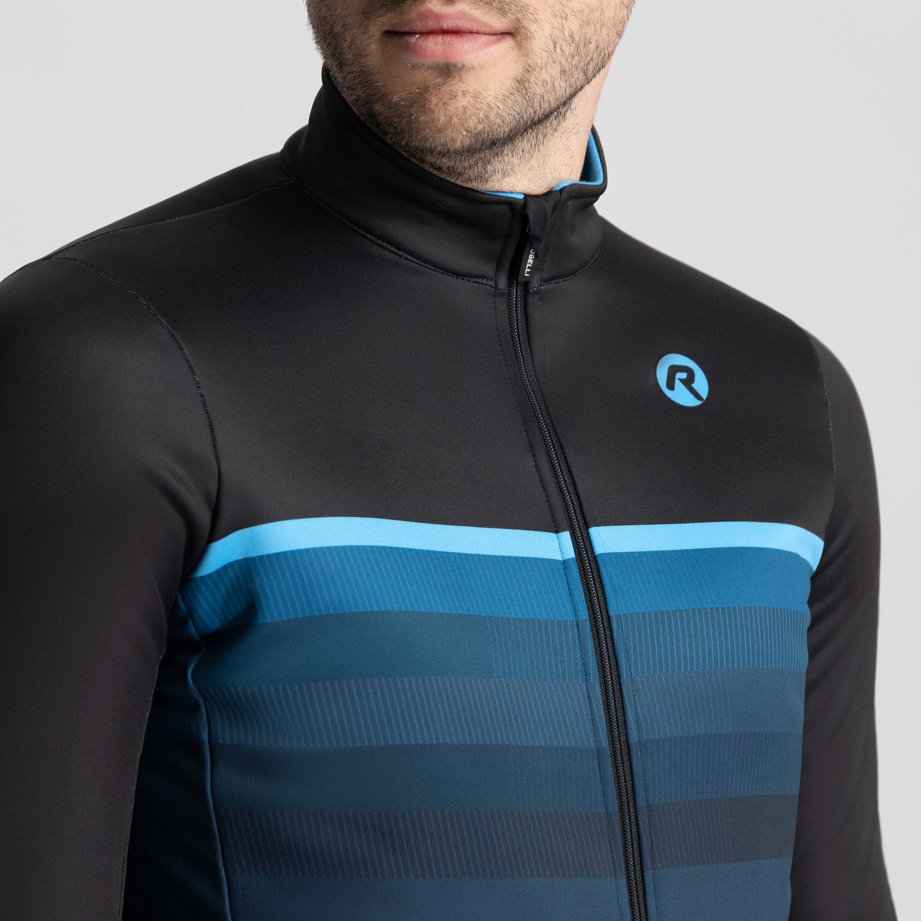 Hero II Winter Fahrradjacke Männer - Schwarz/Blau