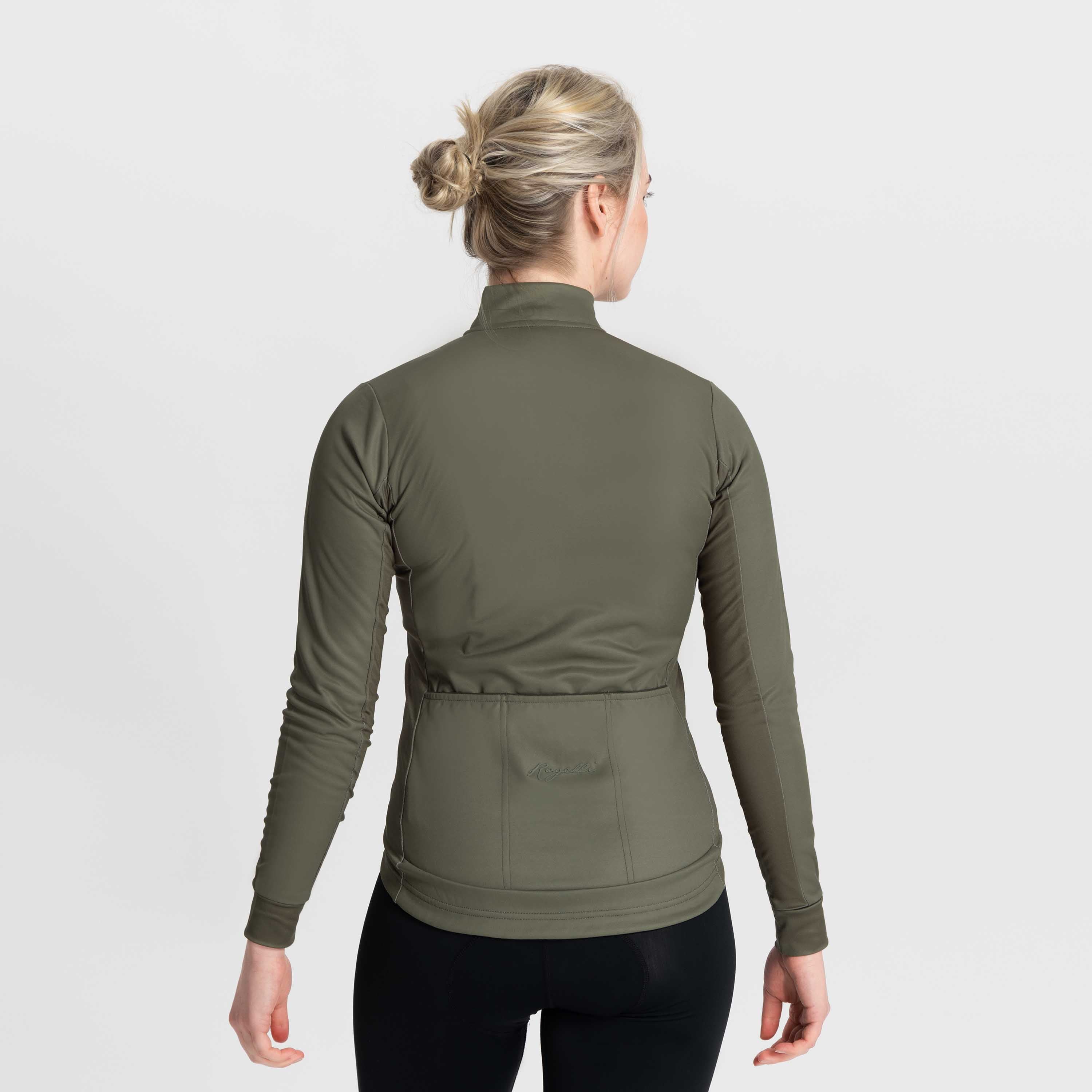 Core Fietsshirt Lange Mouw Dames - Legergroen