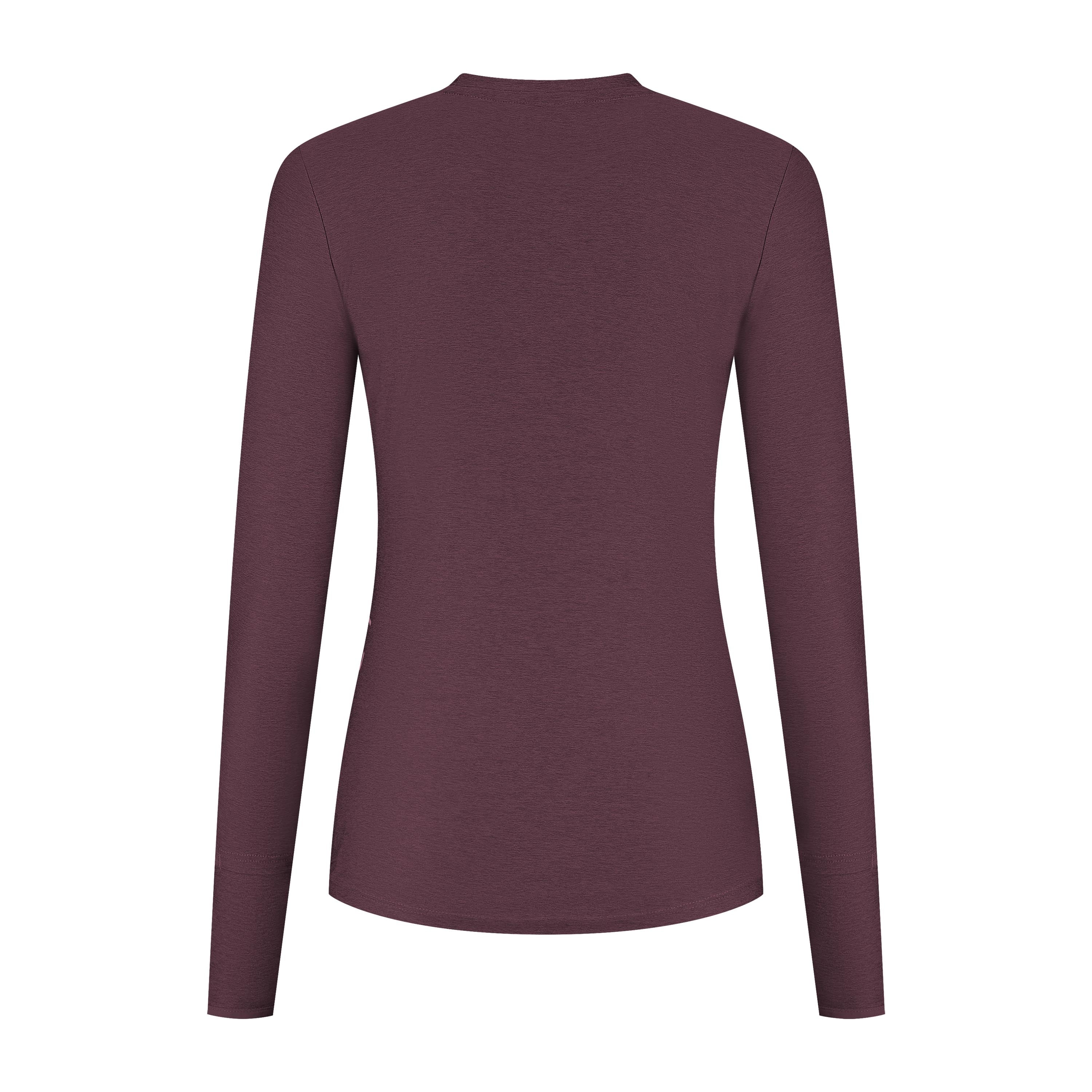 Essential Running top shirt Long sleeve ladies - Aubergine