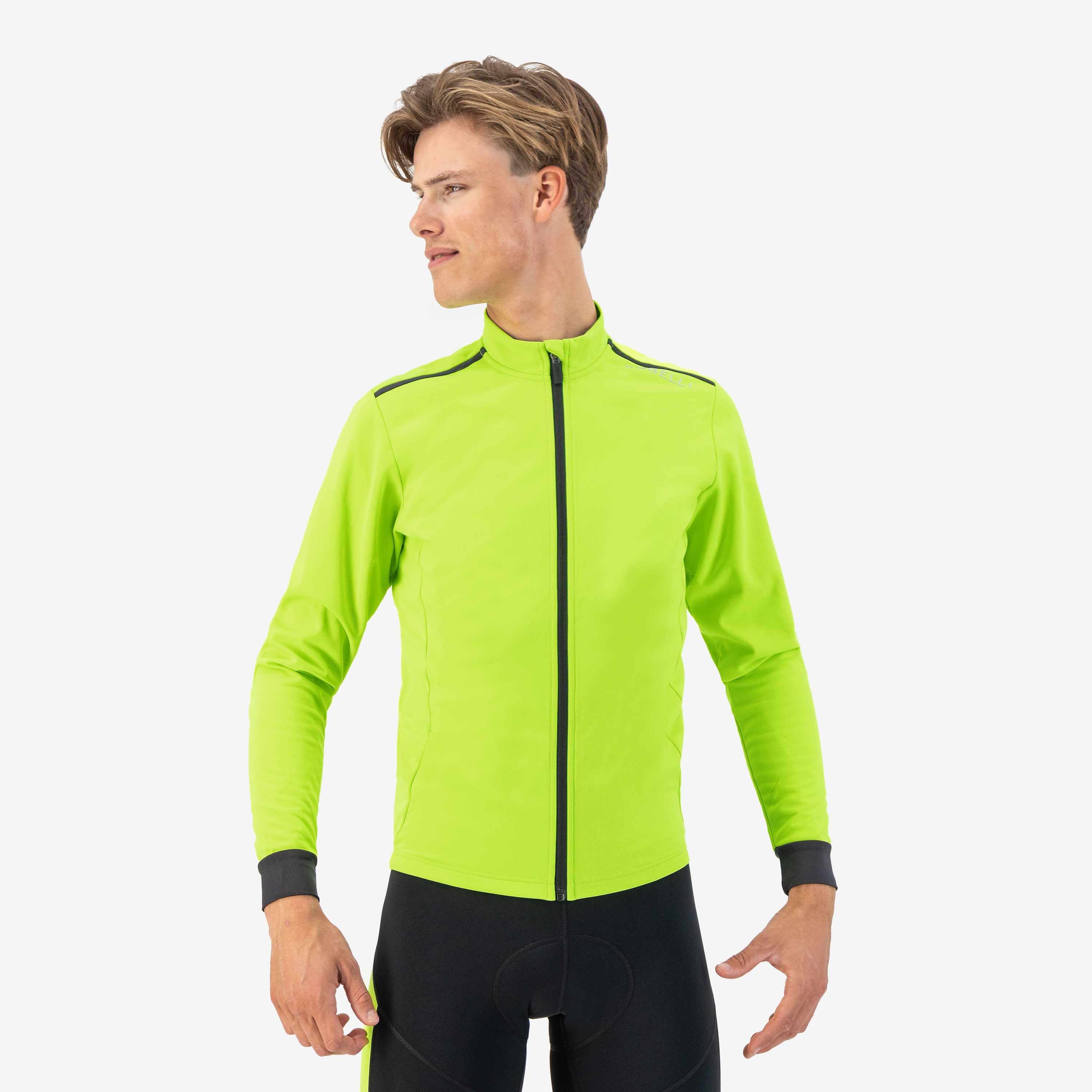 Core Winter Fahrradjacke Männer - Neongelb/Schwarz