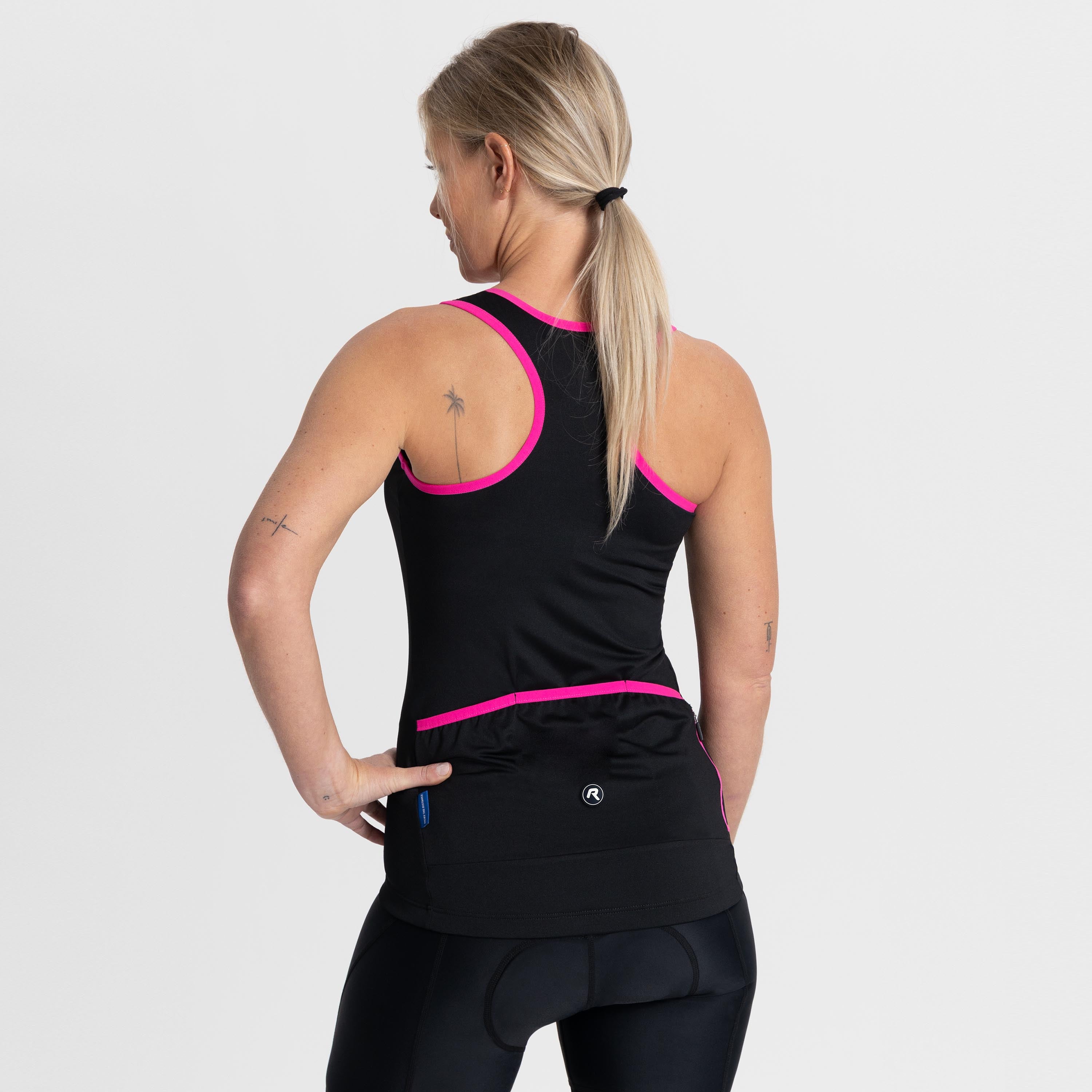 Abbey Tanktop Damen - Schwarz/Pink