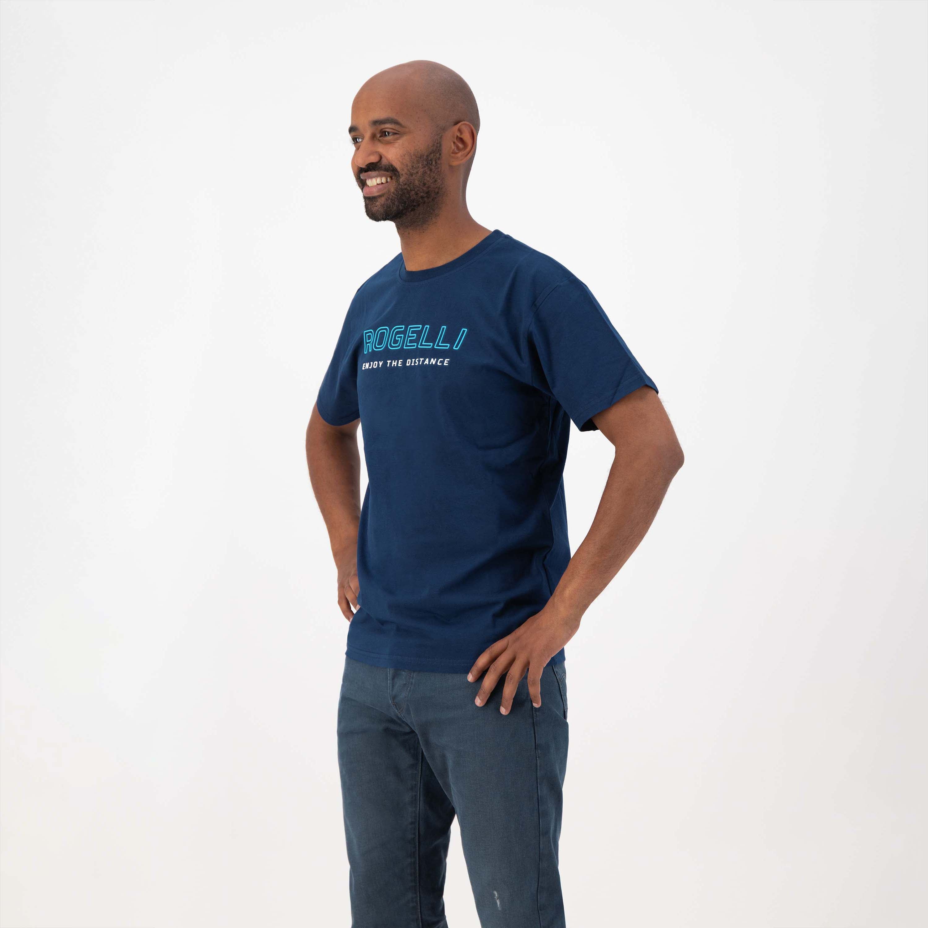 Genießen Sie das Leben Logo t -Shirt Männer - dunkelblau