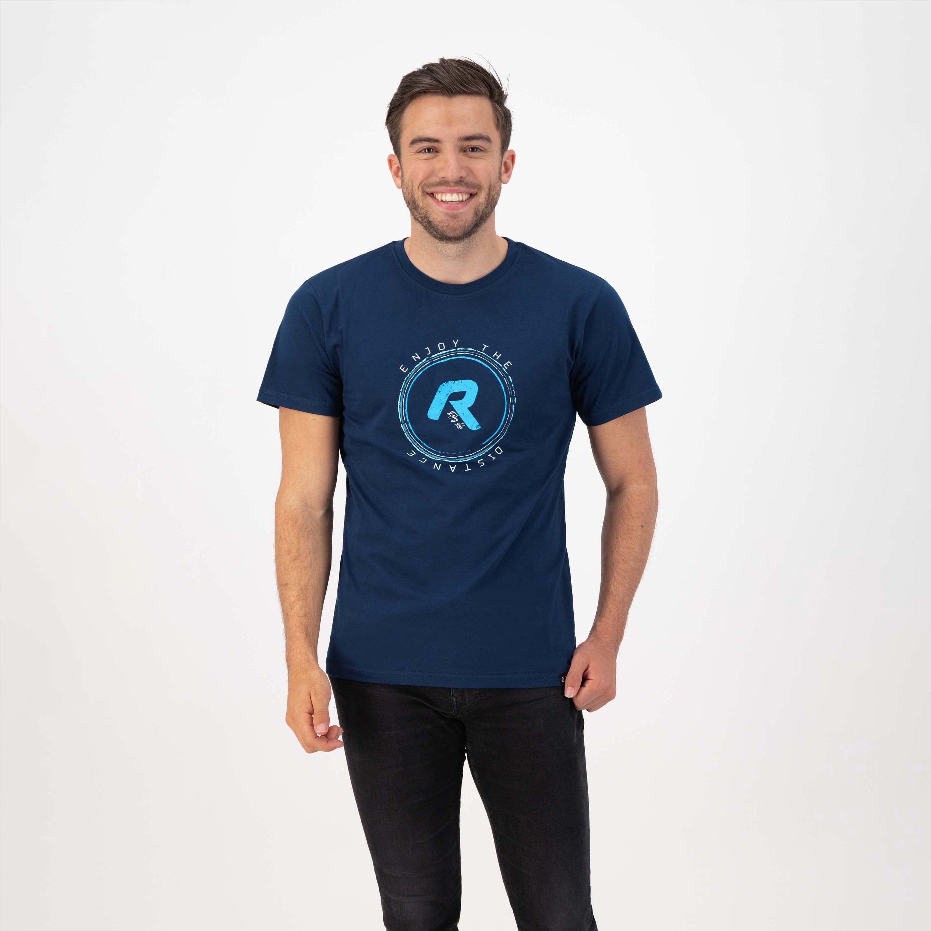Genießen Sie das Leben grafisch t -Shirt Männer - dunkelblau