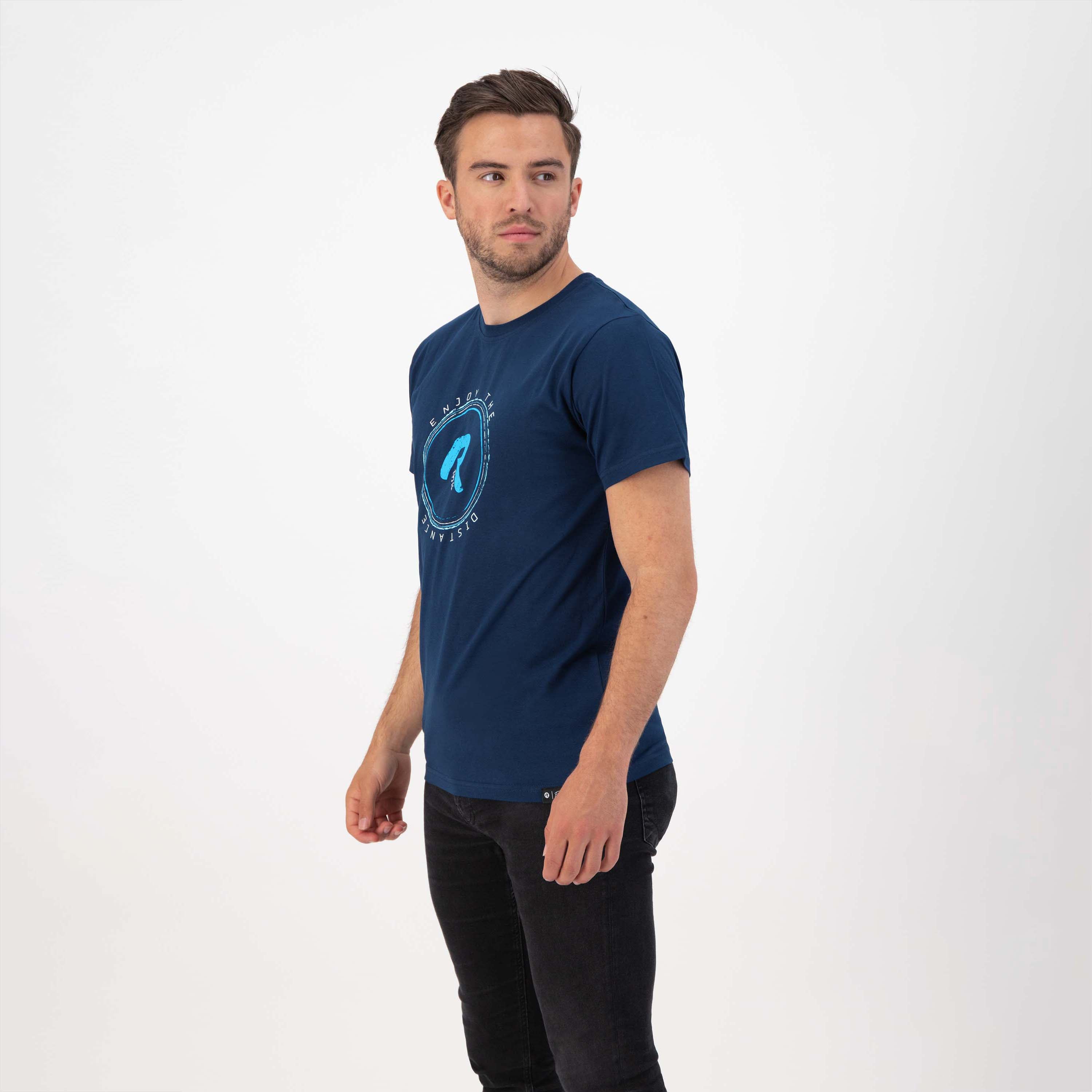 Genießen Sie das Leben grafisch t -Shirt Männer - dunkelblau