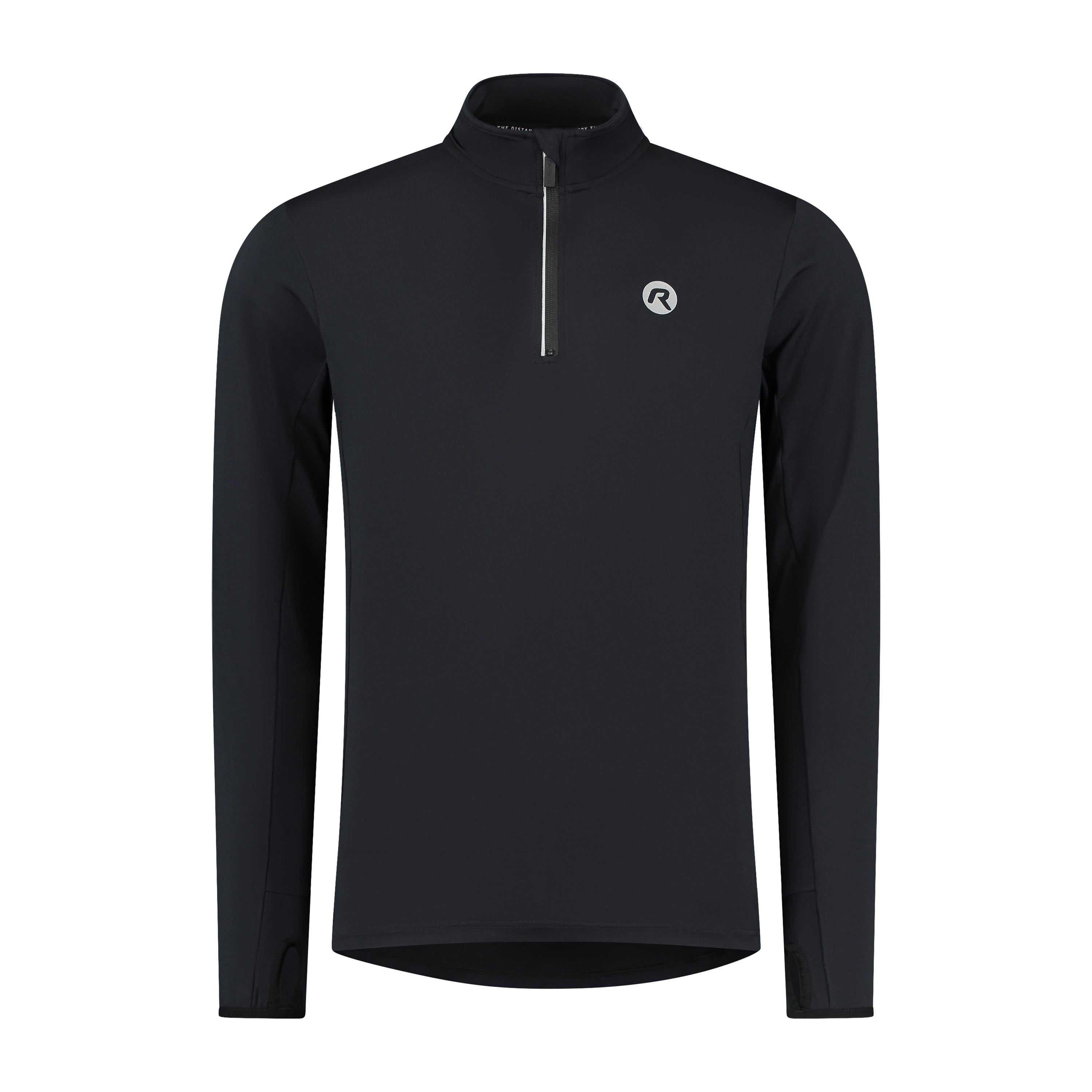 Core Hardlooptop Lange Mouw 1/2 Zip Heren - Zwart