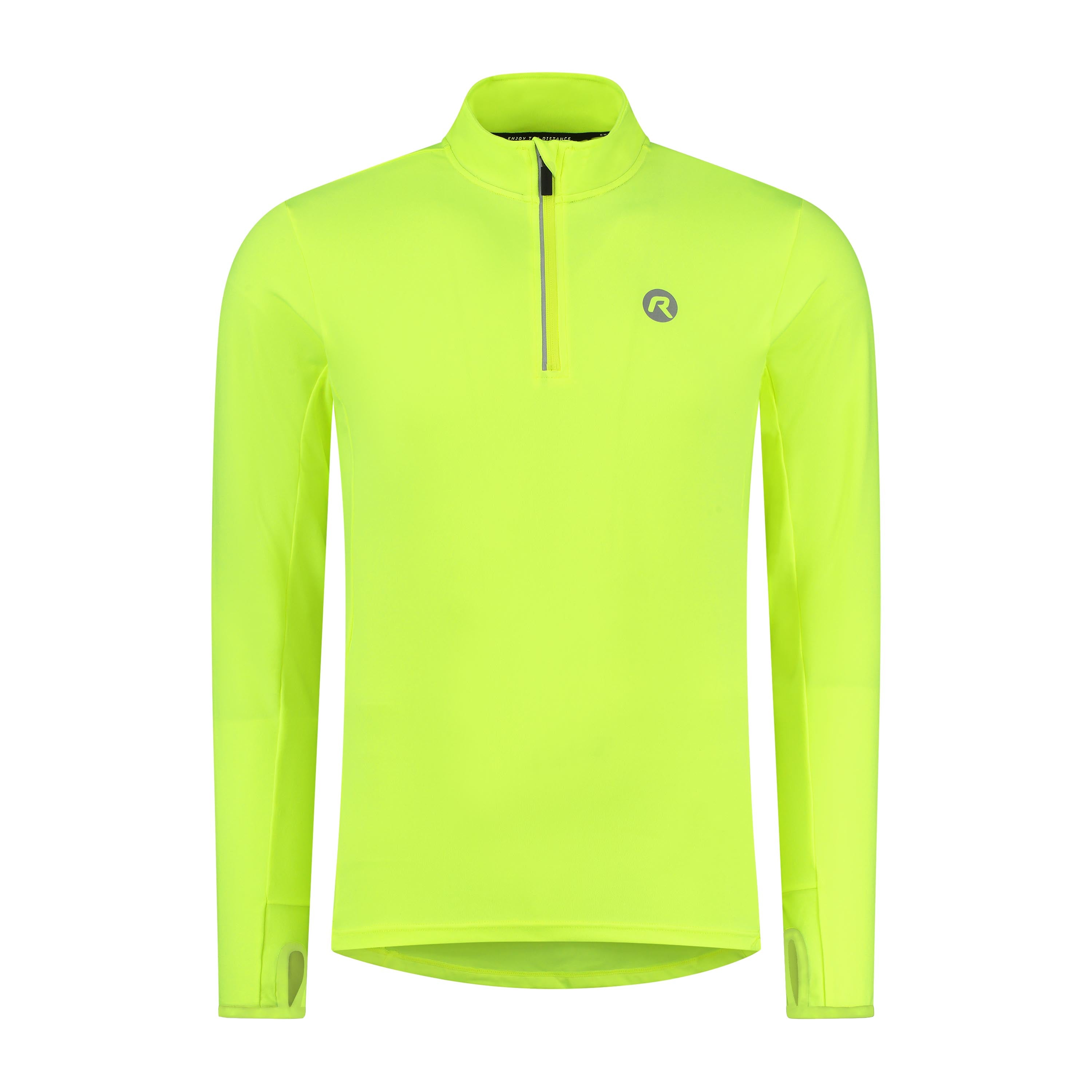 Core Hardlooptop Lange Mouw 1/2 Zip Heren - Neon Geel