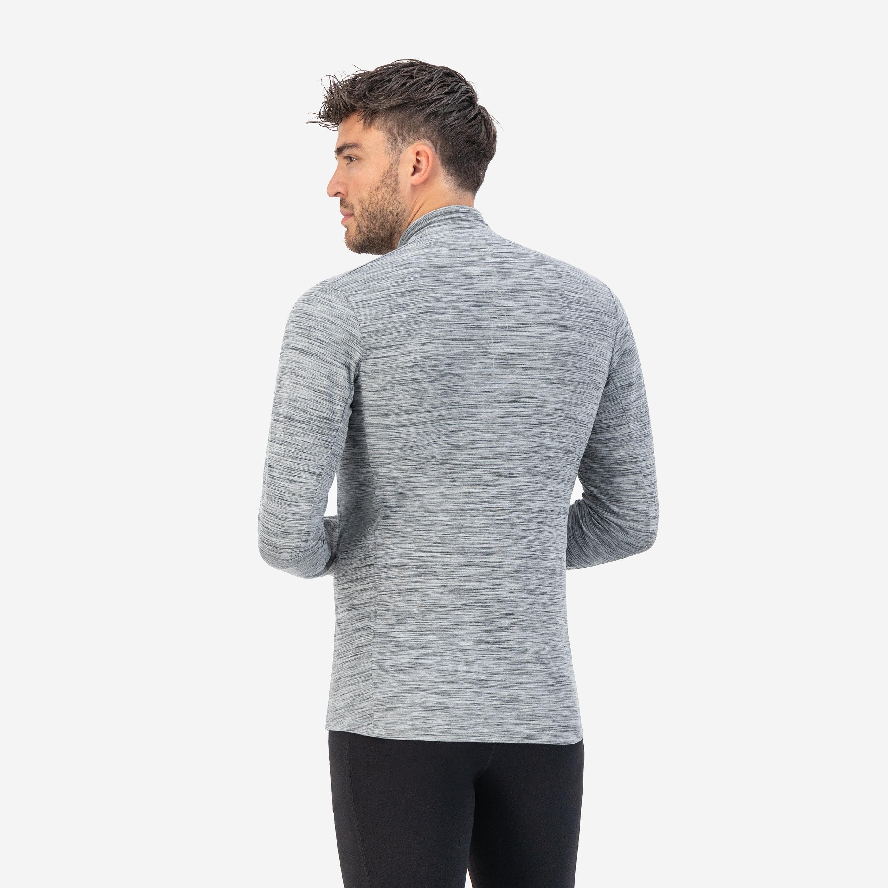 Core Hardlooptop Lange Mouw 1/2 Zip Heren - Grijs