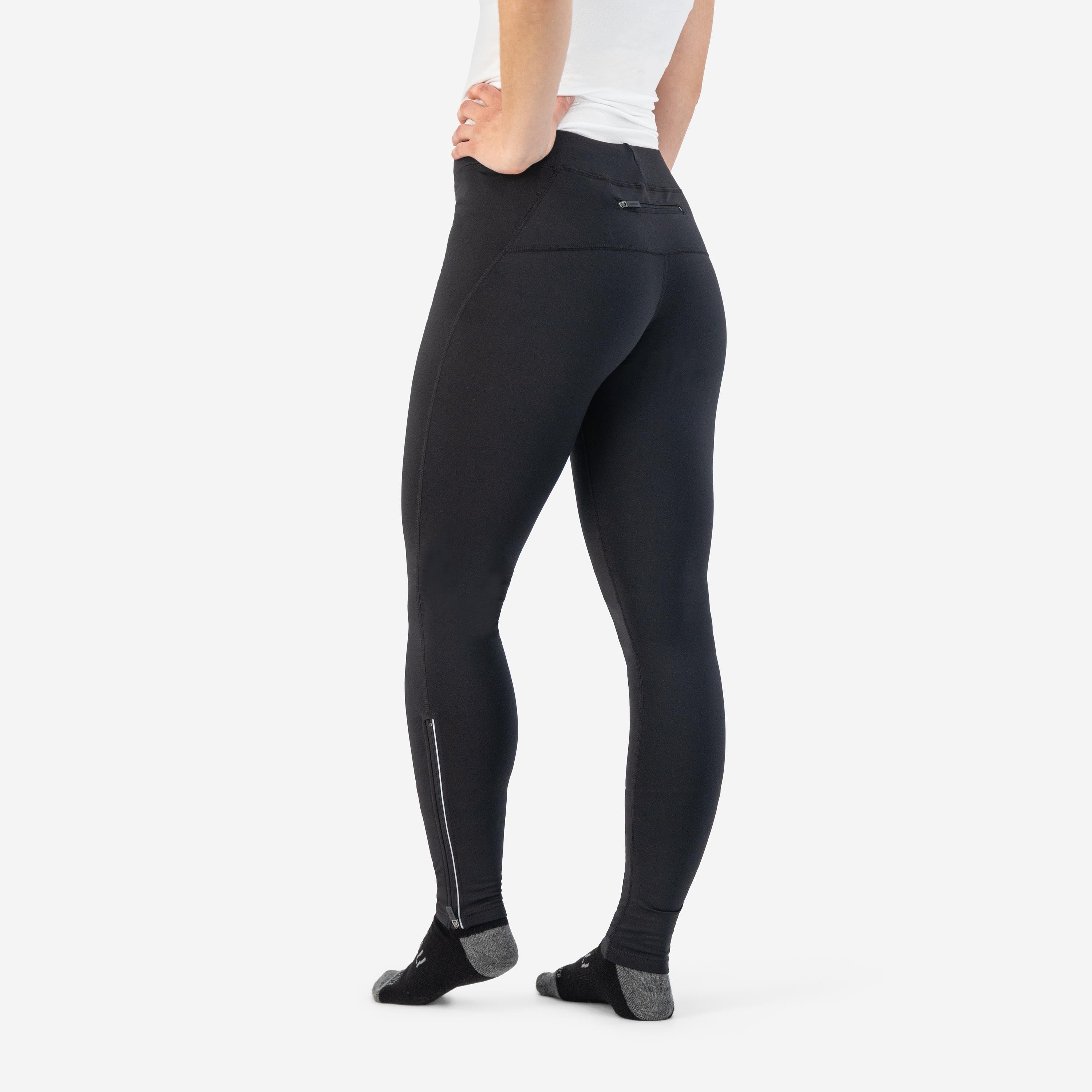 Core Lange Gevoerde Hardlooptight Dames - Zwart