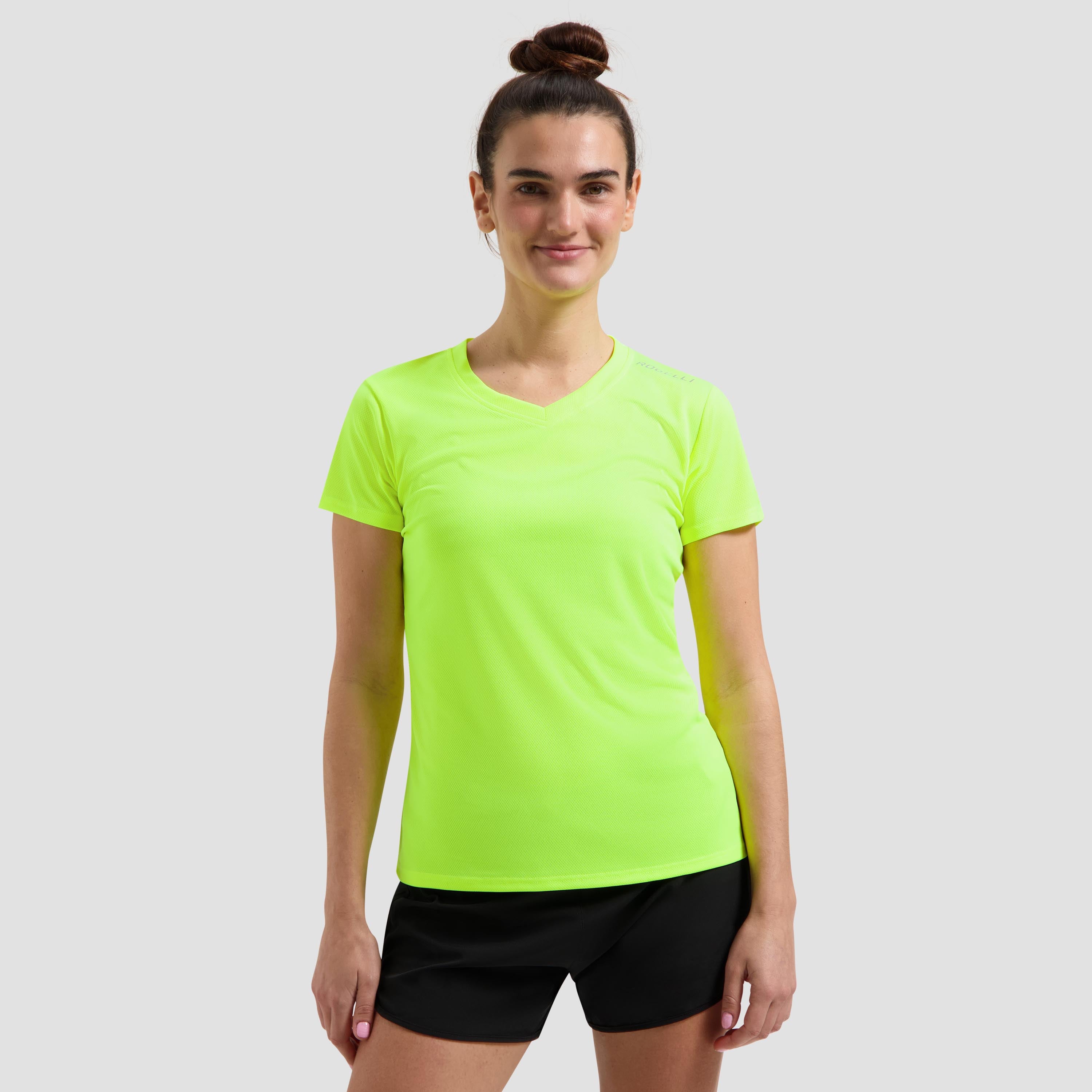 Promo Hardloopshirt Dames - Neon Geel