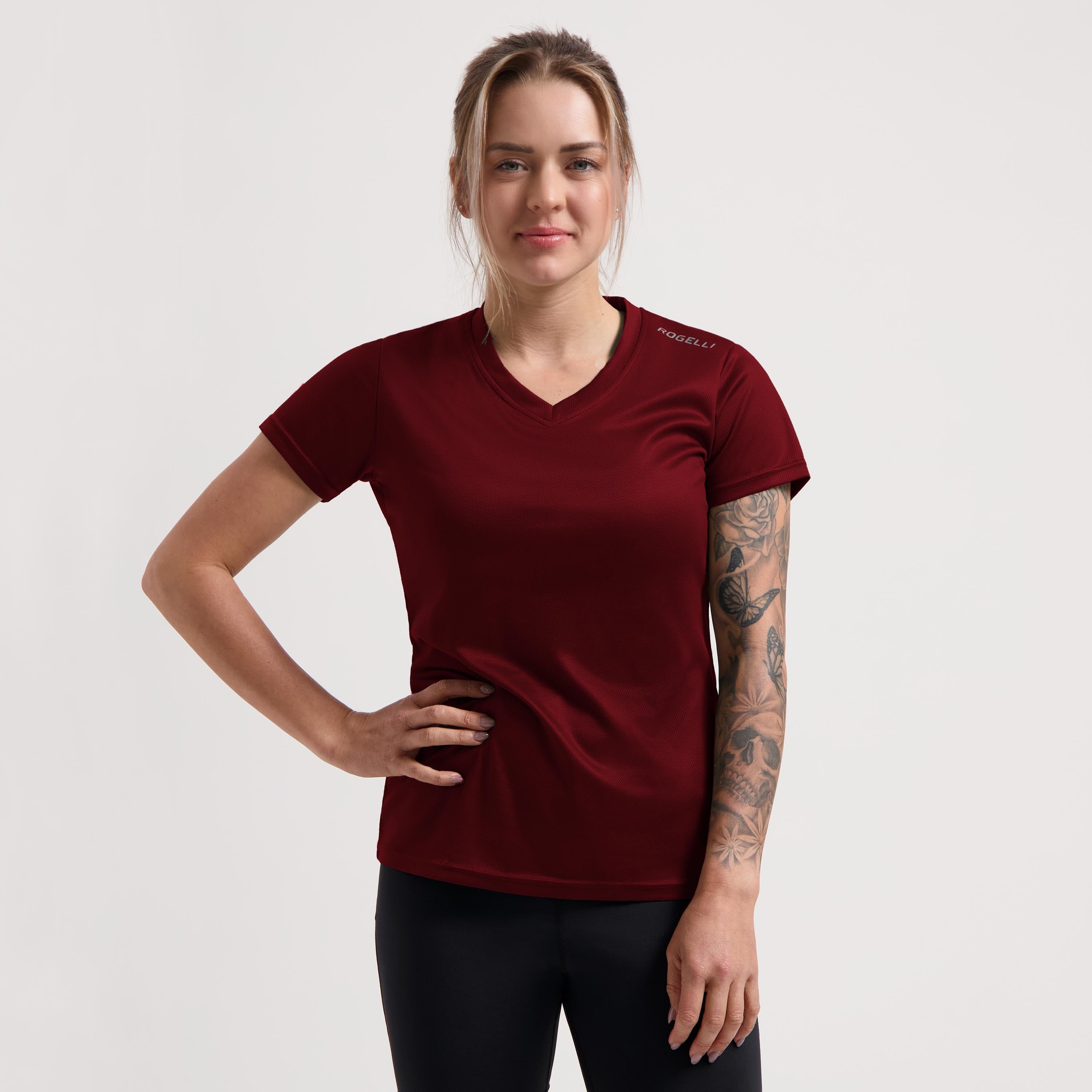Promo Hardloopshirt Dames - Bordeaux