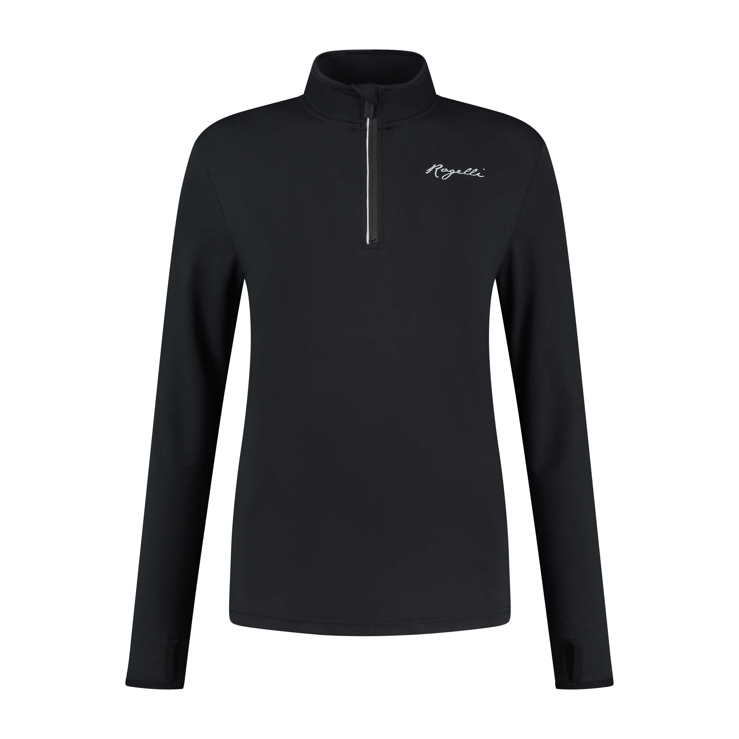 Core Hardlooptop Lange Mouw 1/2 Zip Dames - Zwart