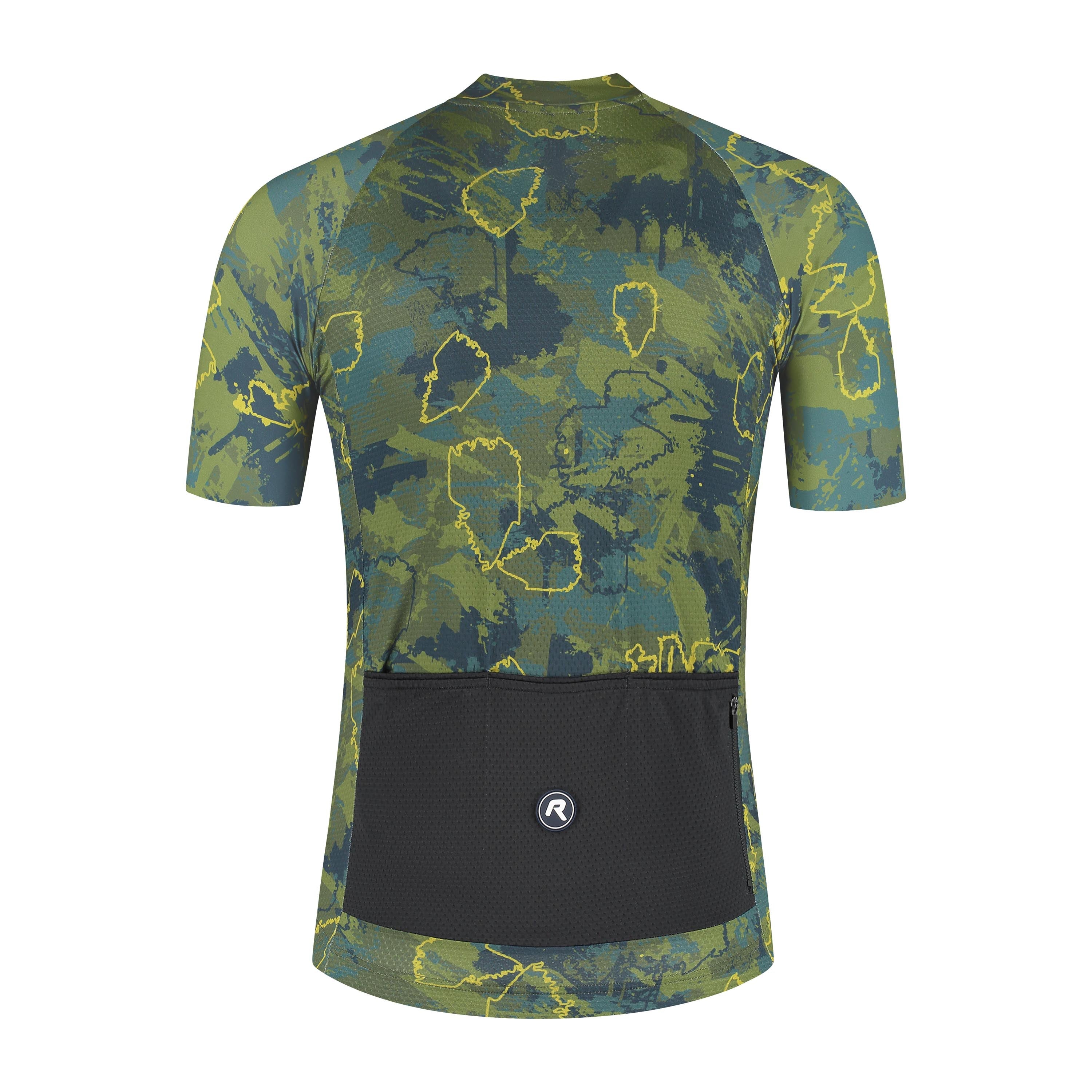 Essential Graphic II Fietsshirt Heren - Groen/Blauw/Mosterd