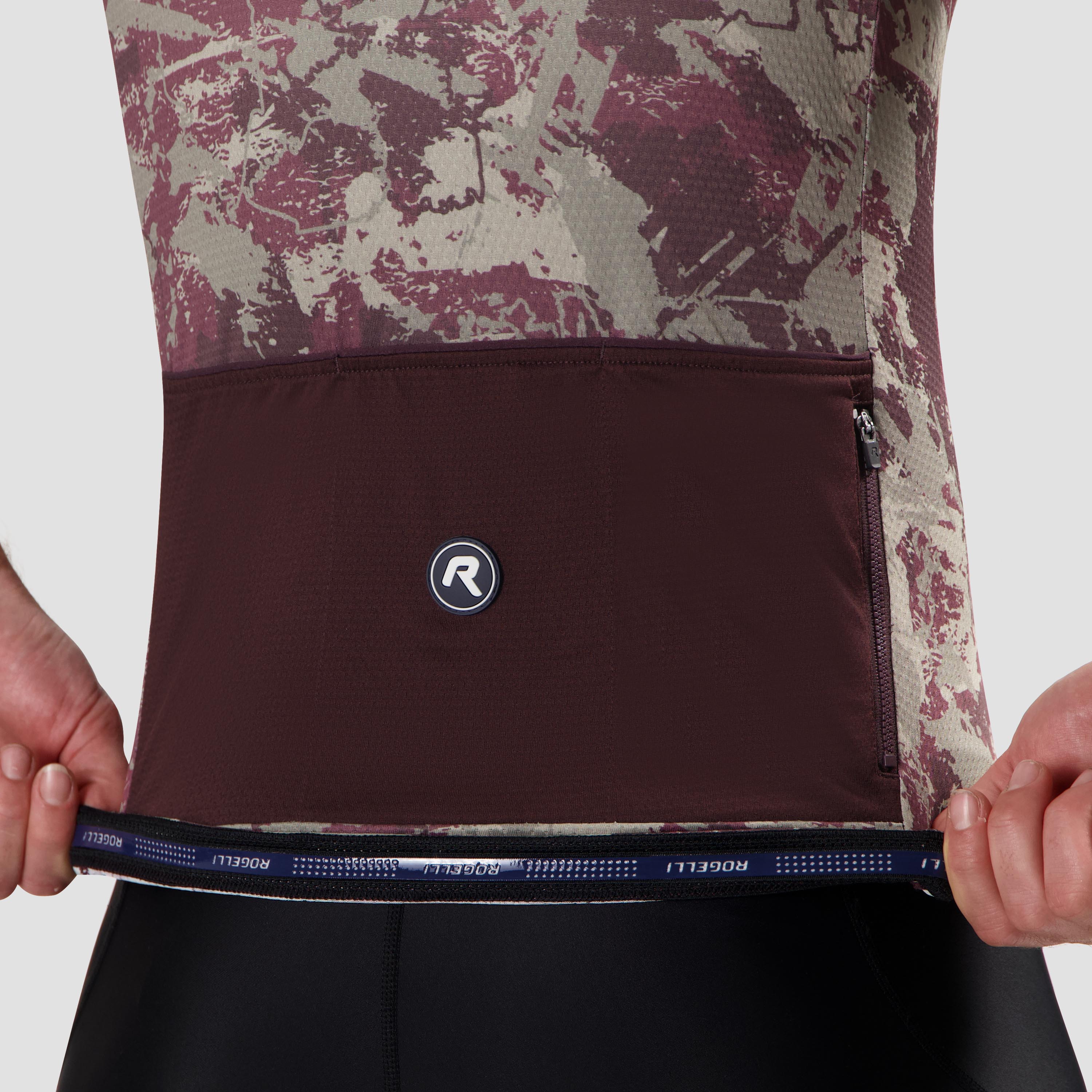 Essential Graphic II Fietsshirt Heren - Taupe/Bordeaux