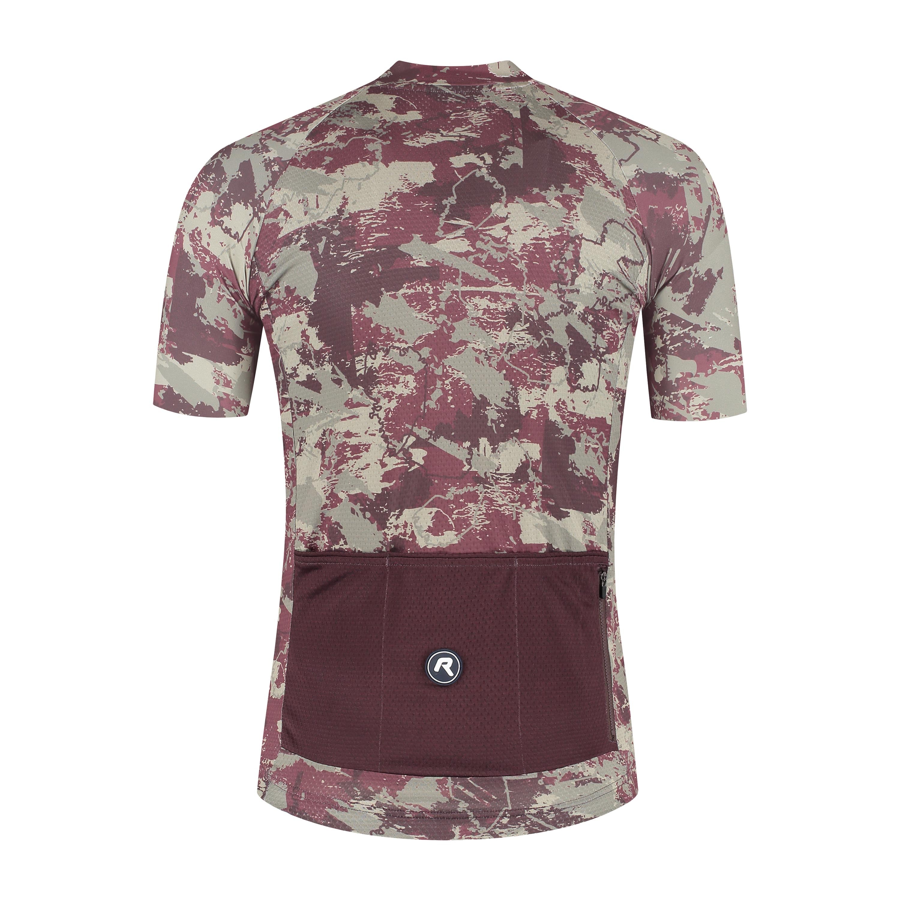 Essential Graphic II Fietsshirt Heren - Taupe/Bordeaux