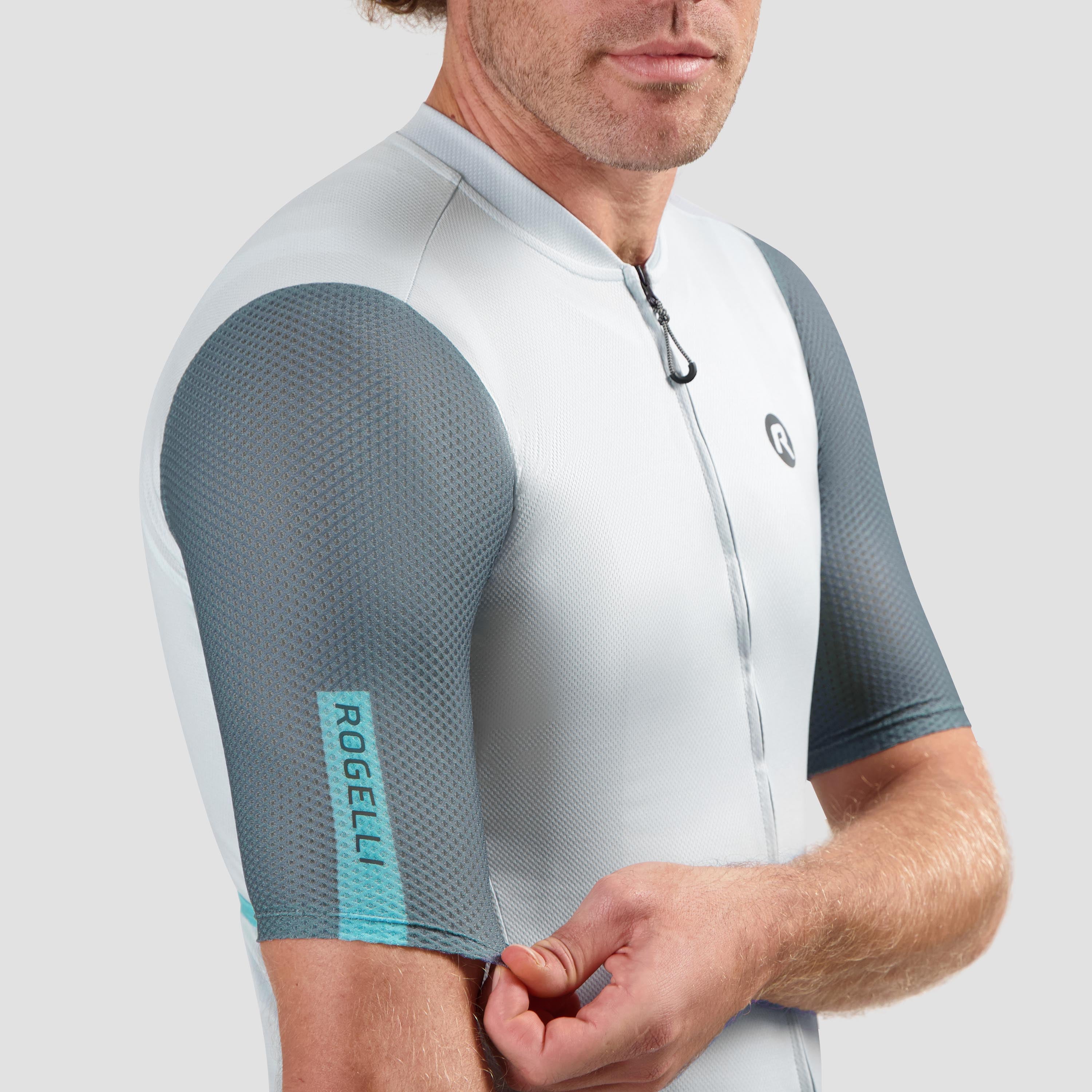 Fast Fietsshirt Heren - Grijs/Mintgroen