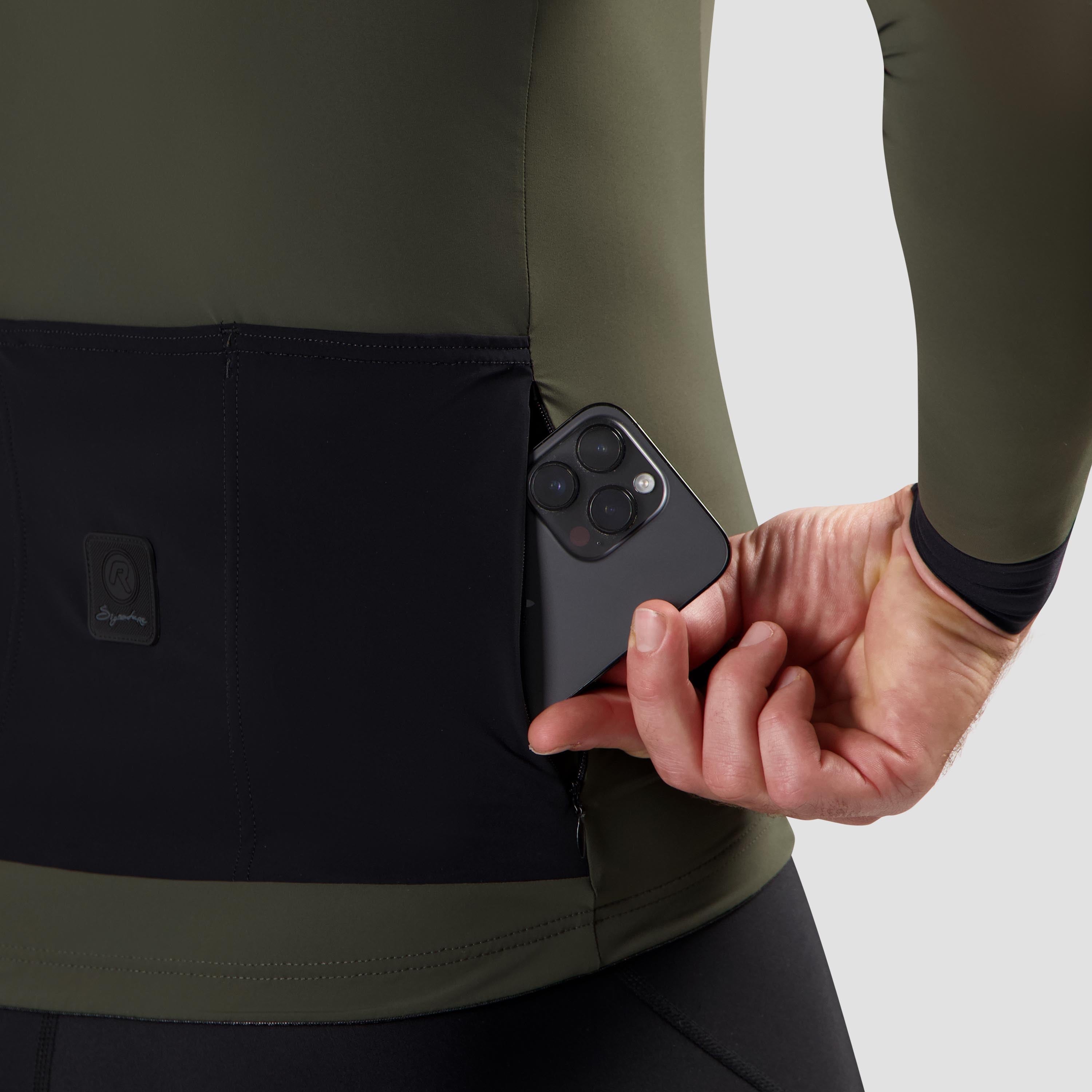Signature Light Fietsshirt Lange Mouw Heren - Legergroen