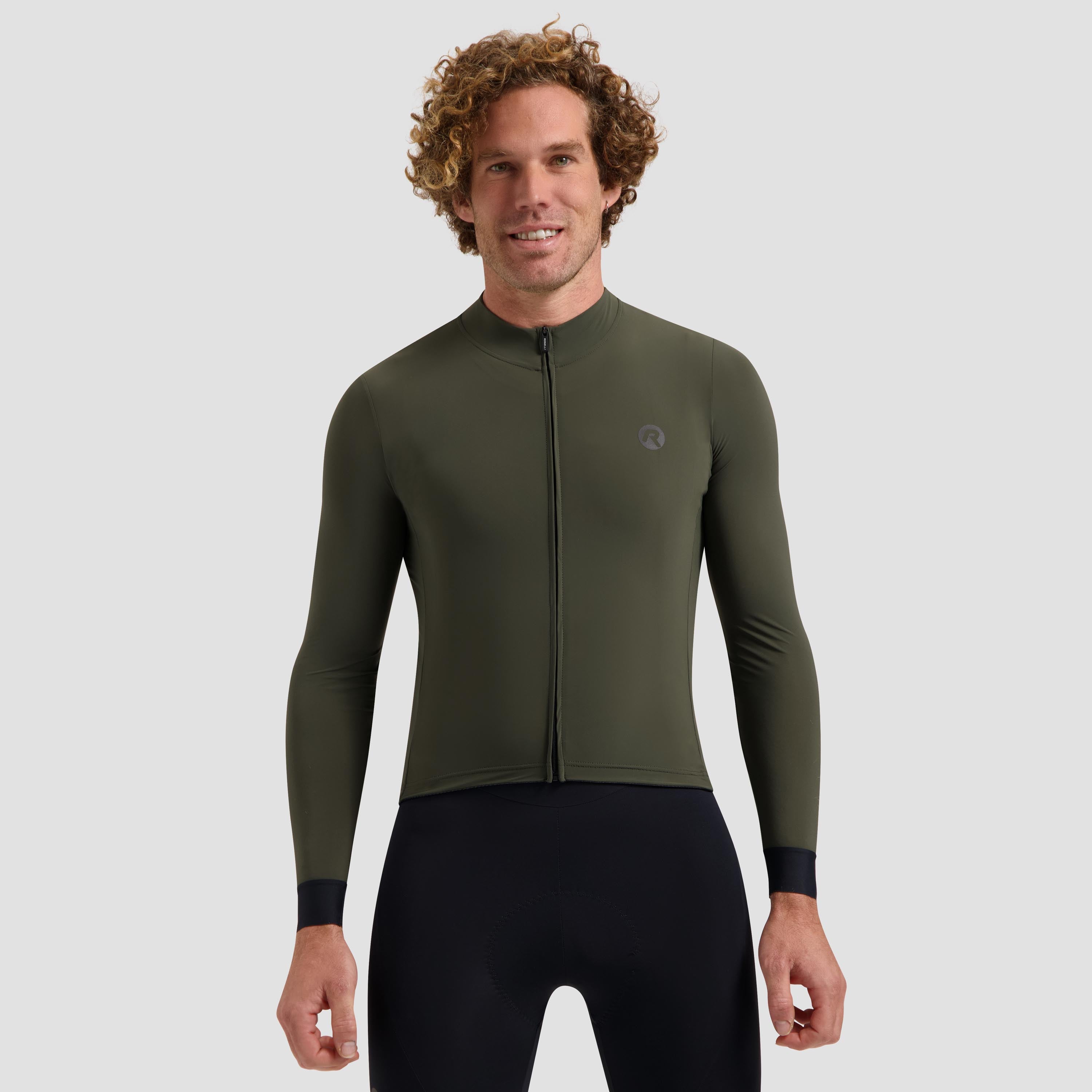 Signature Light Fietsshirt Lange Mouw Heren - Legergroen