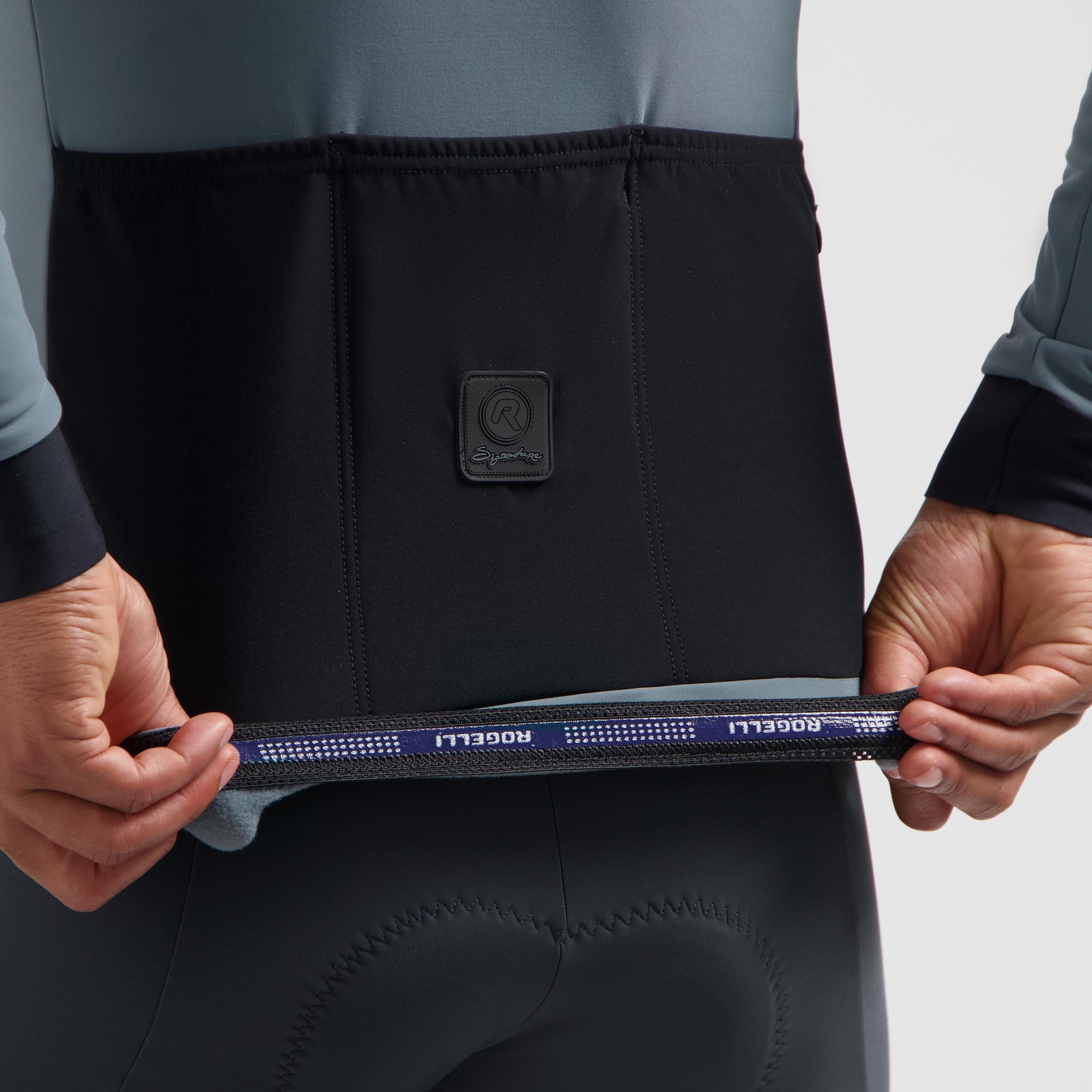 Signature Fietsshirt Lange Mouw Heren - Ardesia