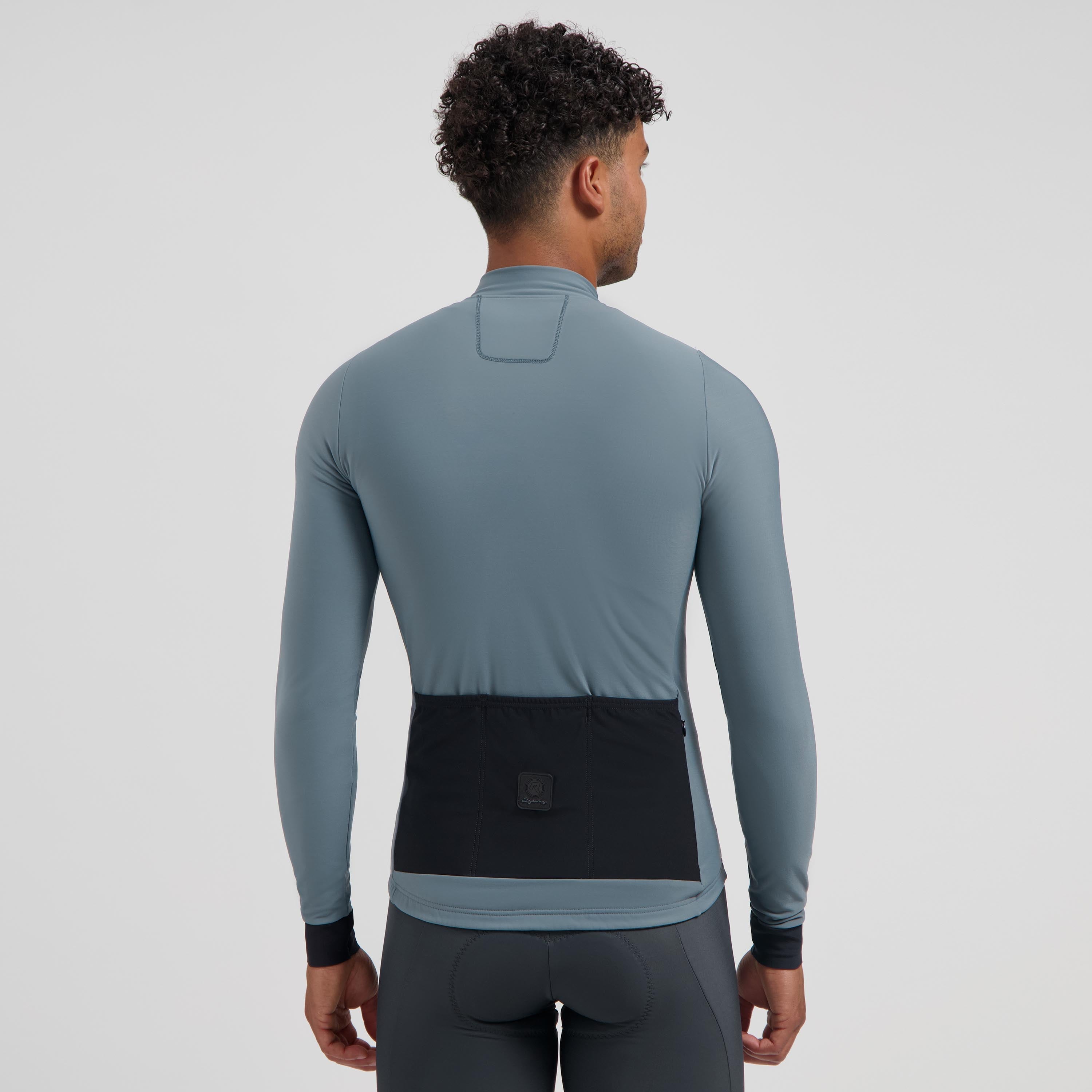 Signature Fietsshirt Lange Mouw Heren - Ardesia