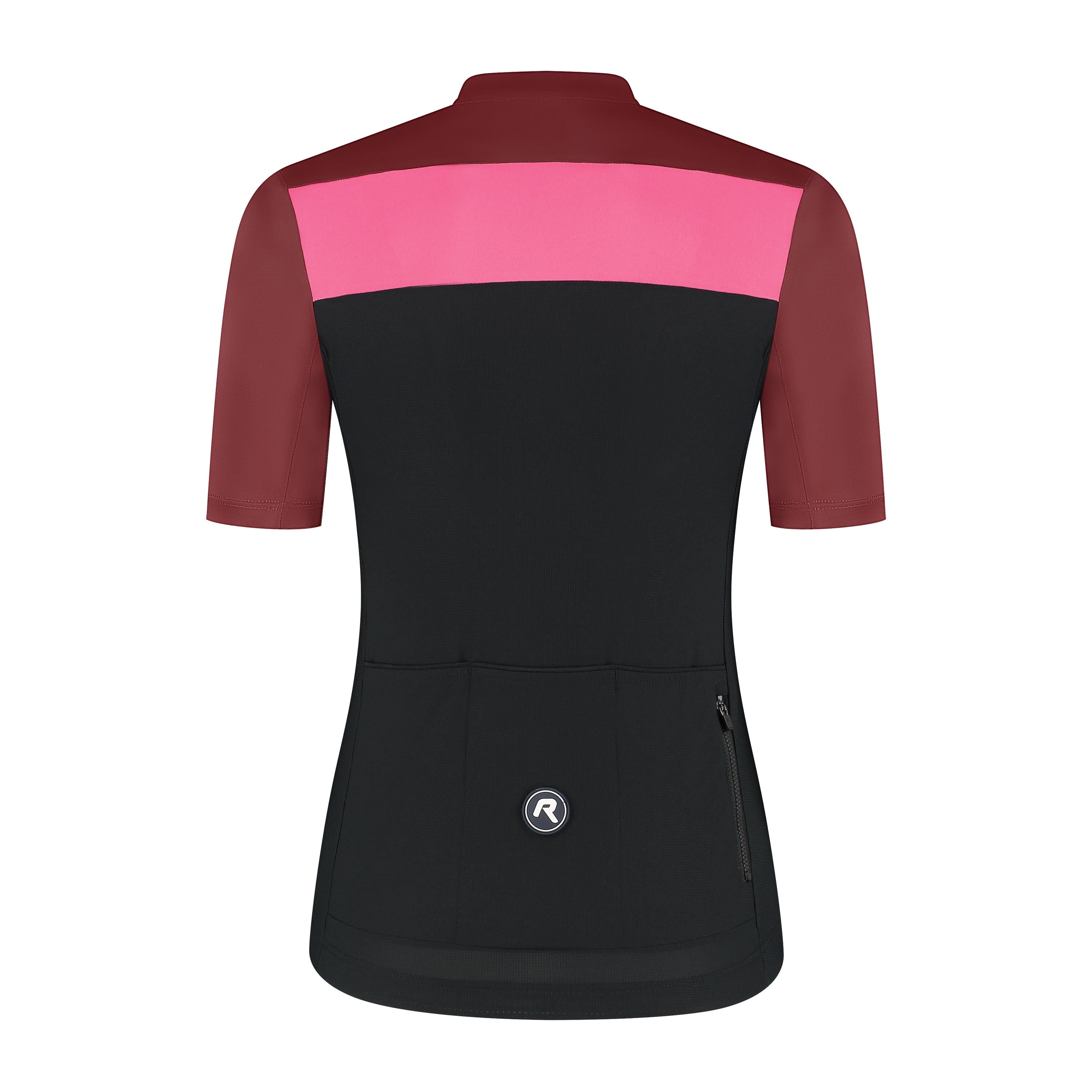 Core Block Fahrradhemd Damen - Schwarz/Bordeaux/Pink
