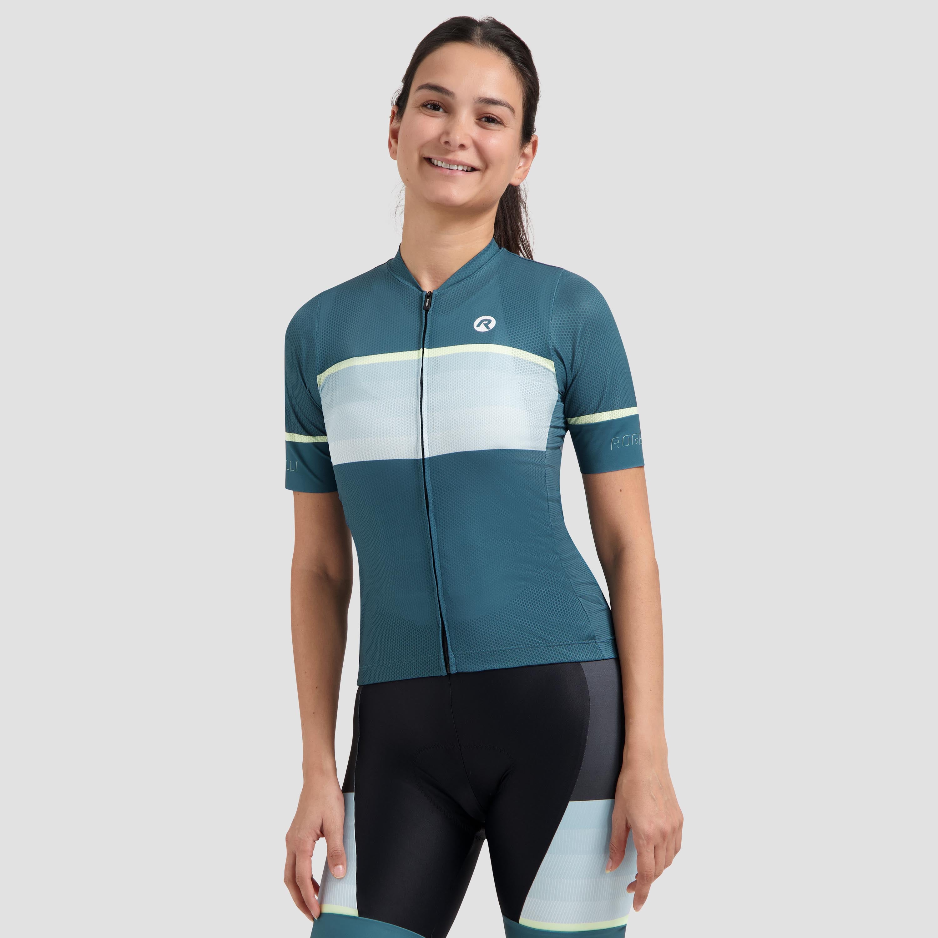 Impress II Fietsshirt Dames - Blauw/Geel