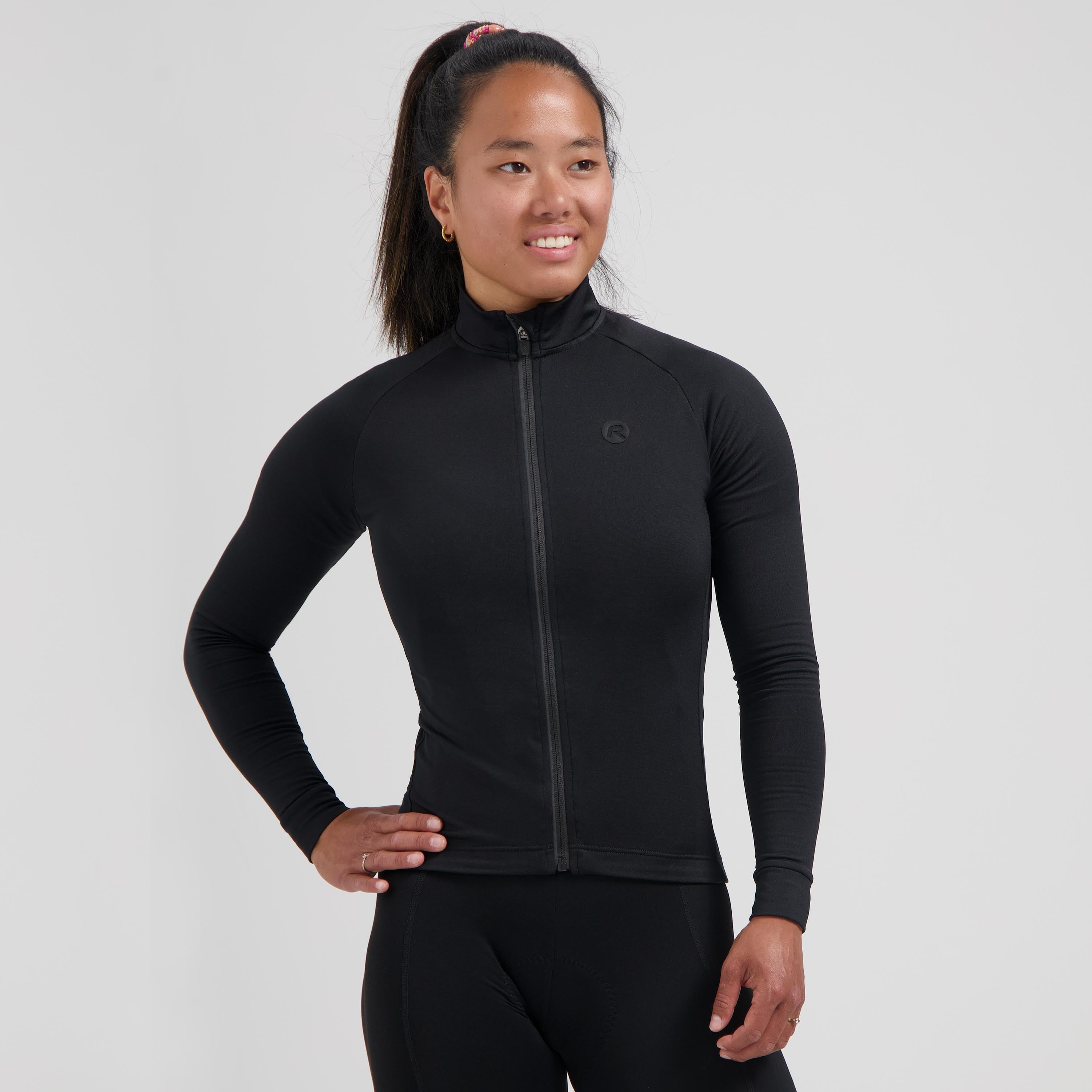 Essential II Fietsshirt Lange Mouw Dames - Zwart