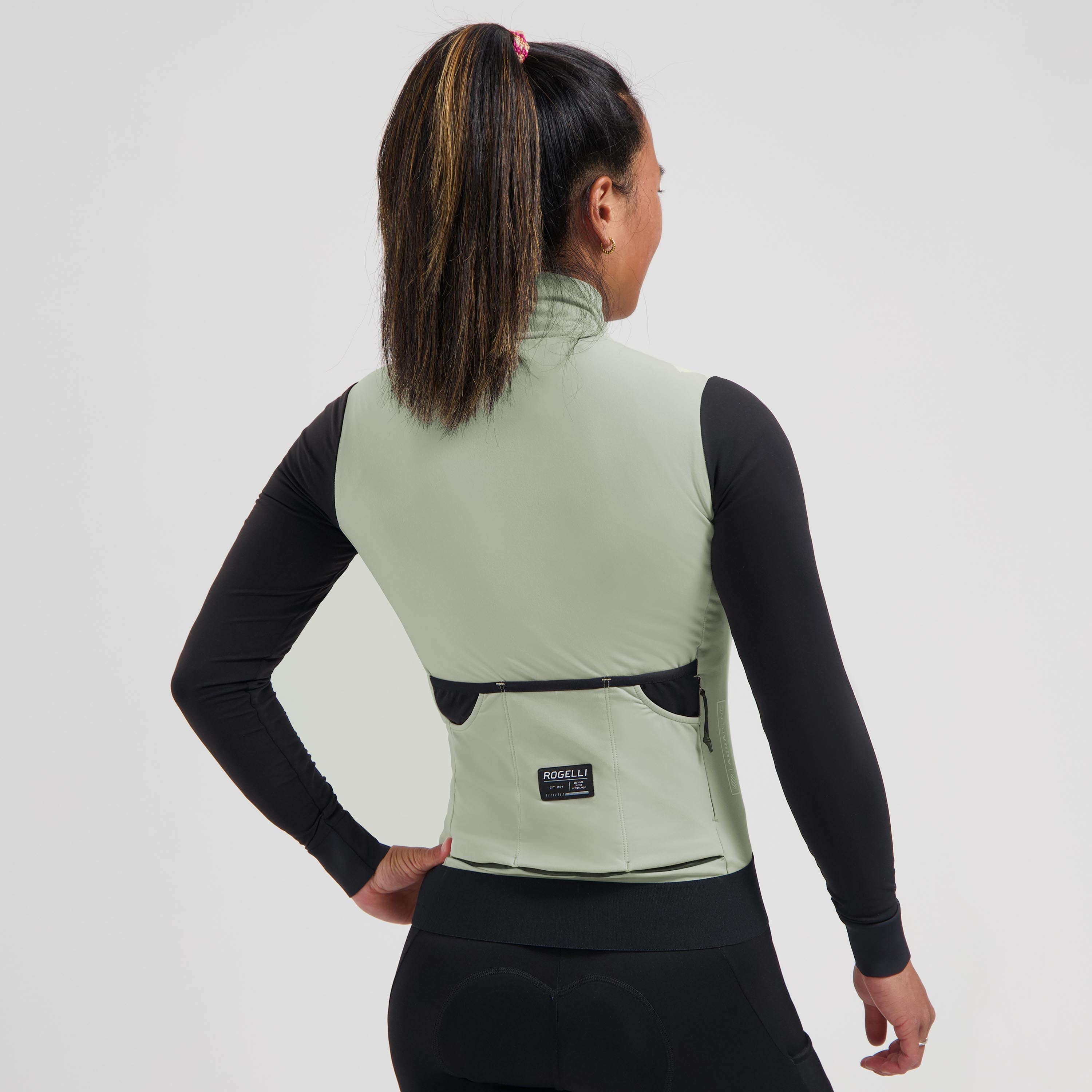 Distance II Fietsshirt Lange Mouw Dames - Taupe/Zwart