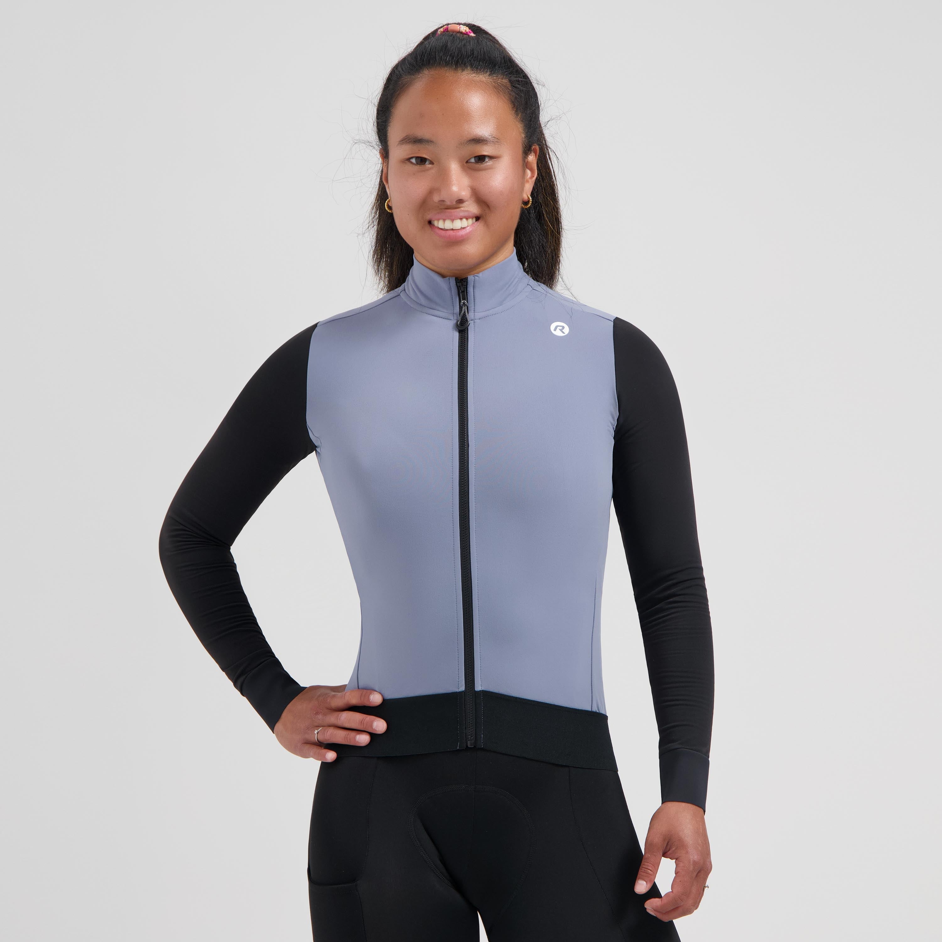 Distance II Fietsshirt Lange Mouw Dames - Lila/Zwart