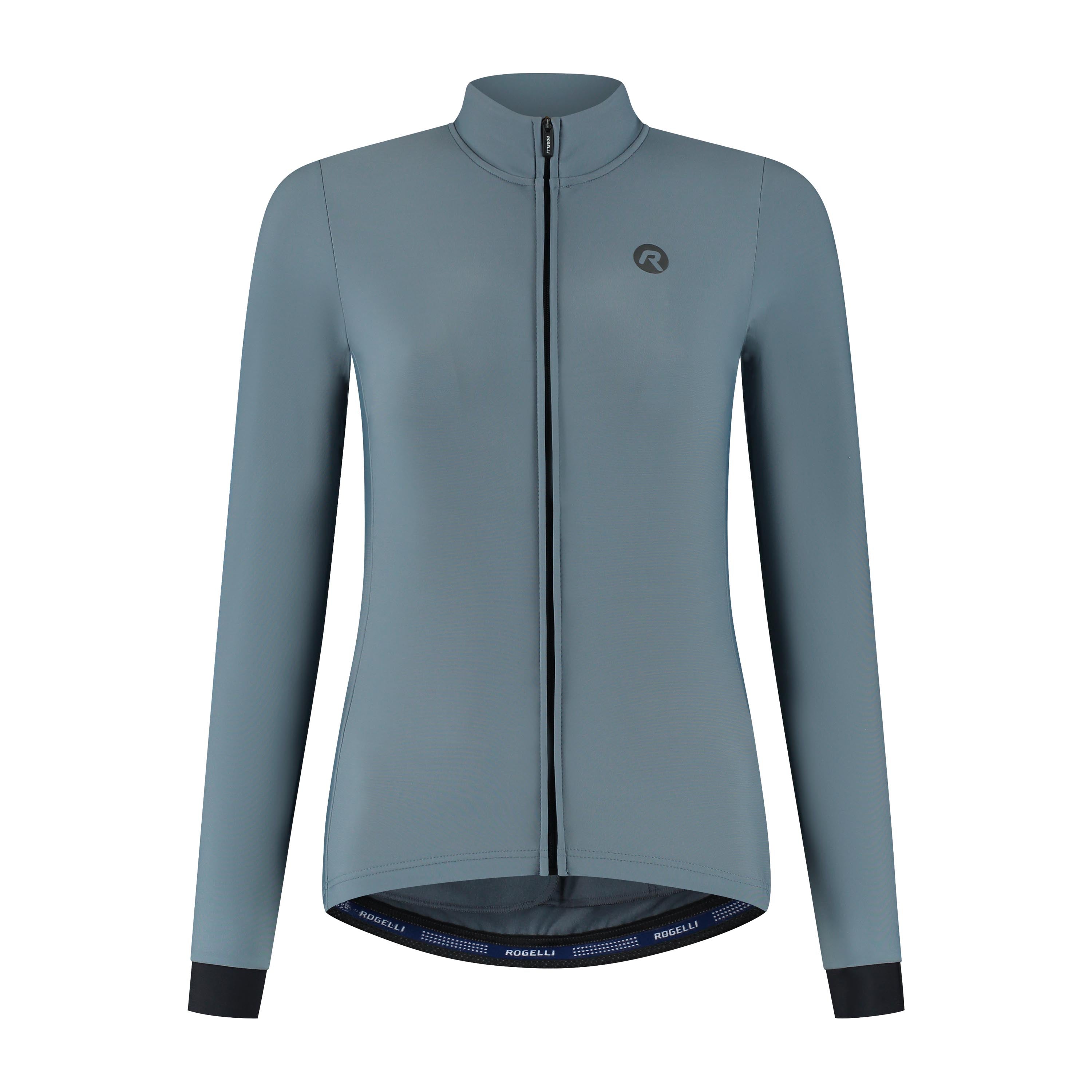 Signature Fietsshirt Lange Mouw Dames - Ardesia