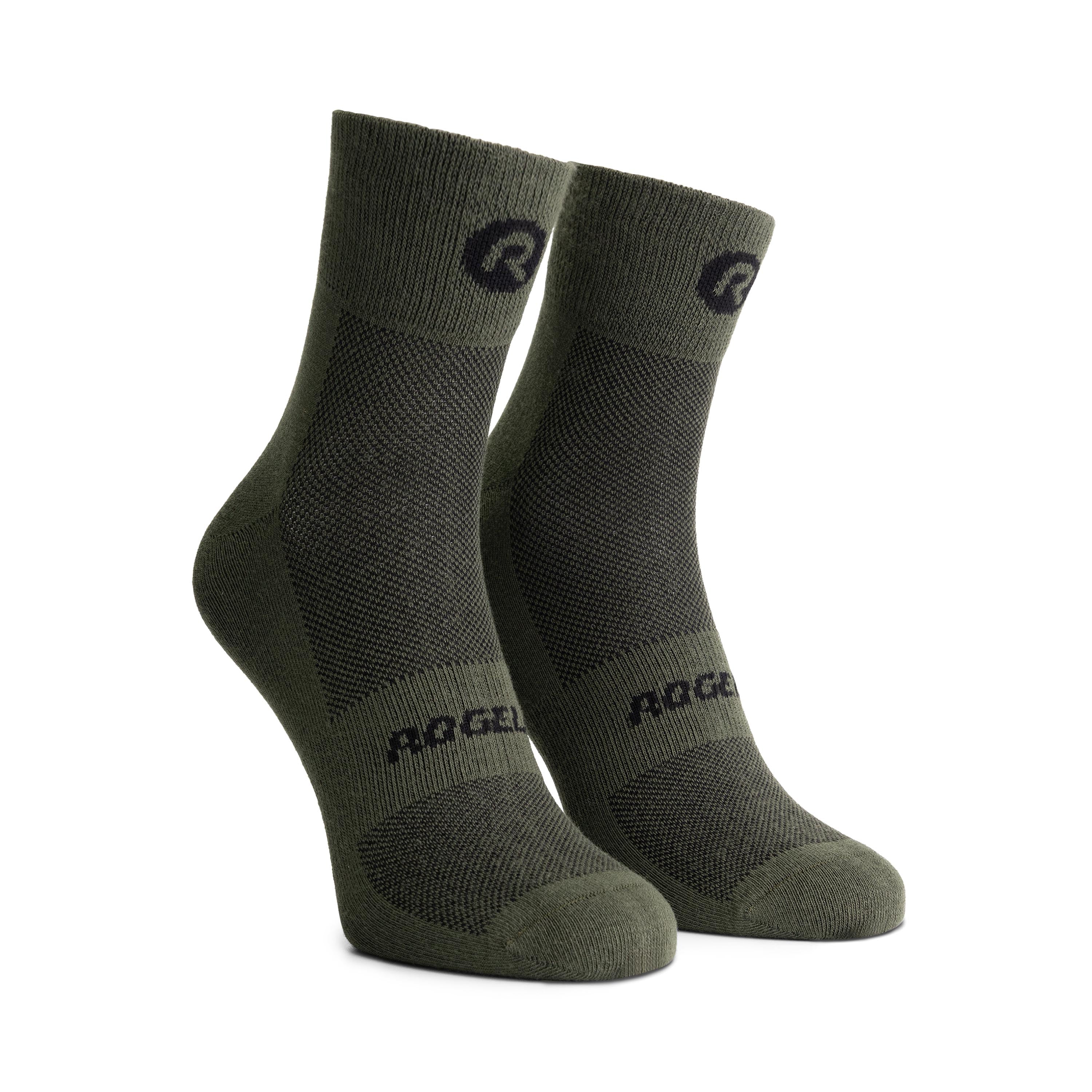 3-Pack Core Fietssokken - Zwart/Wit/Legergroen