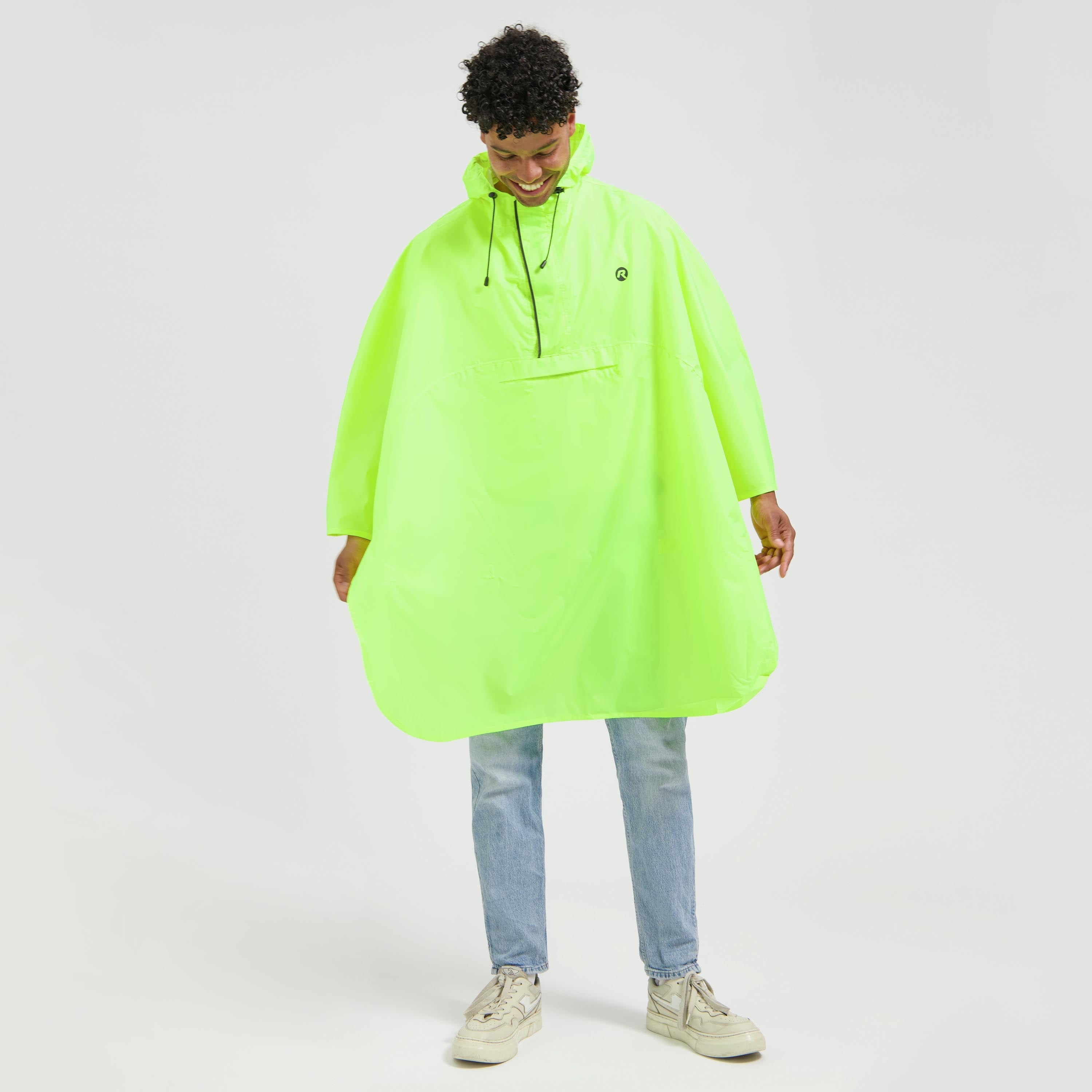 Commuter Core Regenponcho Unisex - Neon Geel