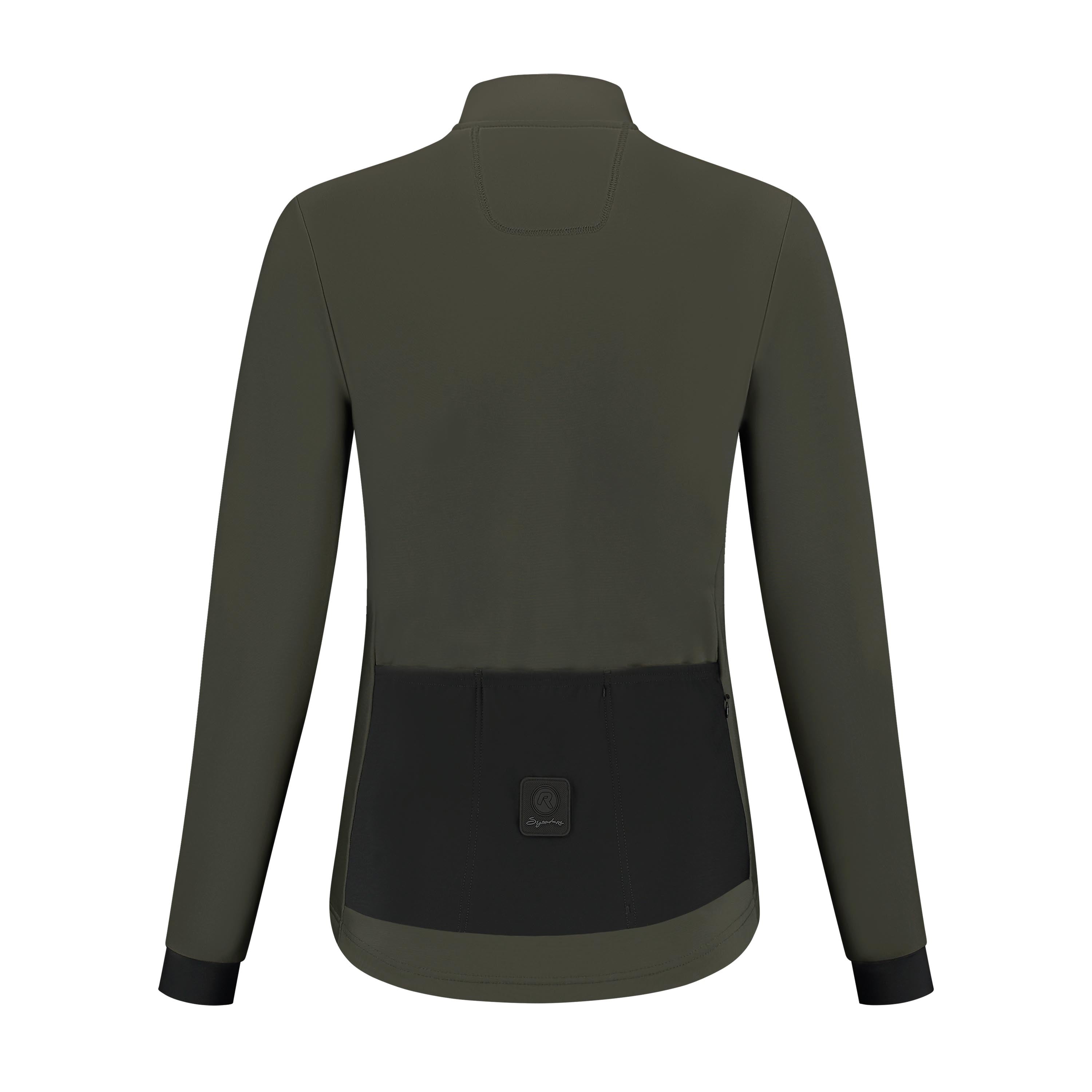 Signature Fietsshirt Lange Mouw Dames - Legergroen