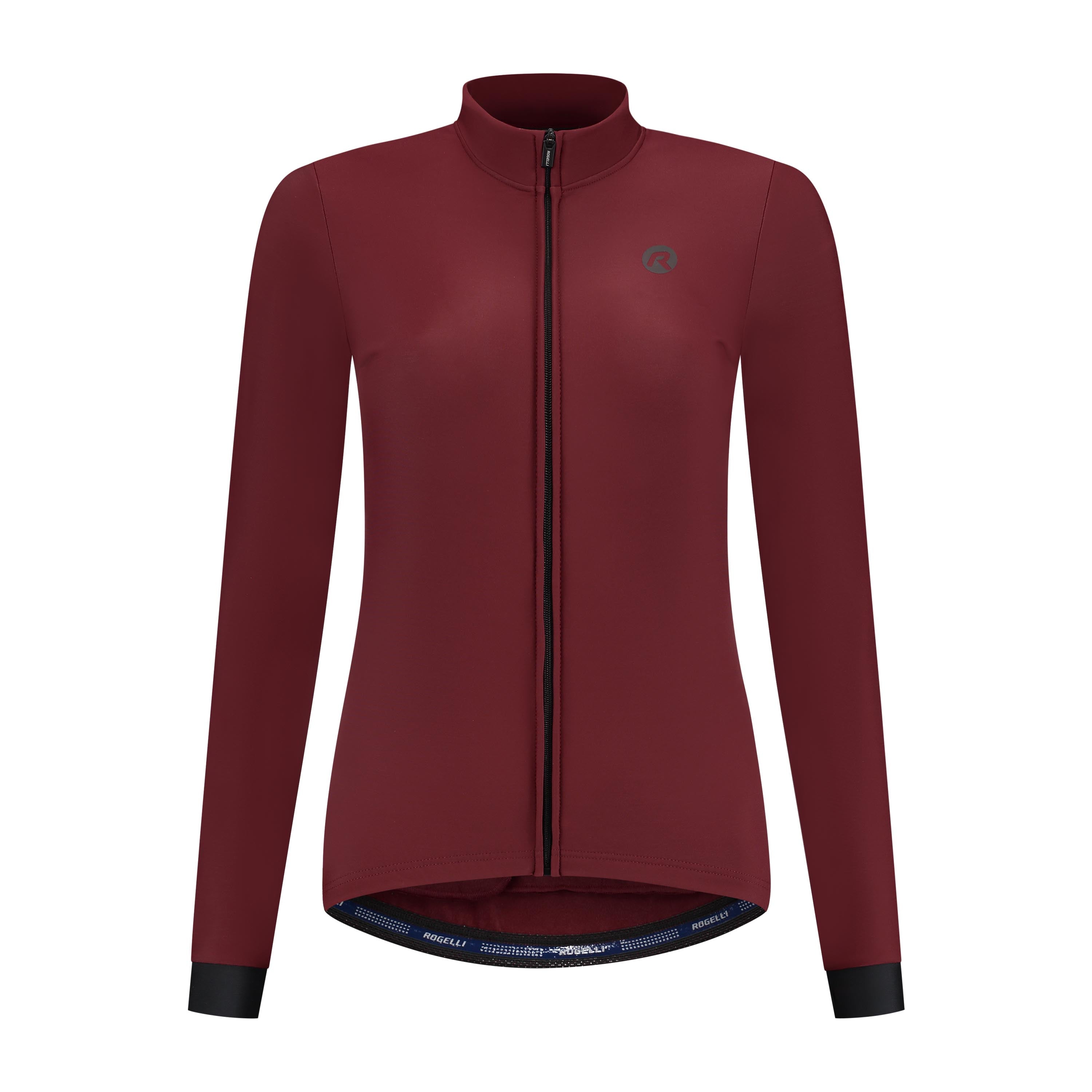 Signature Fietsshirt Lange Mouw Dames - Bordeaux