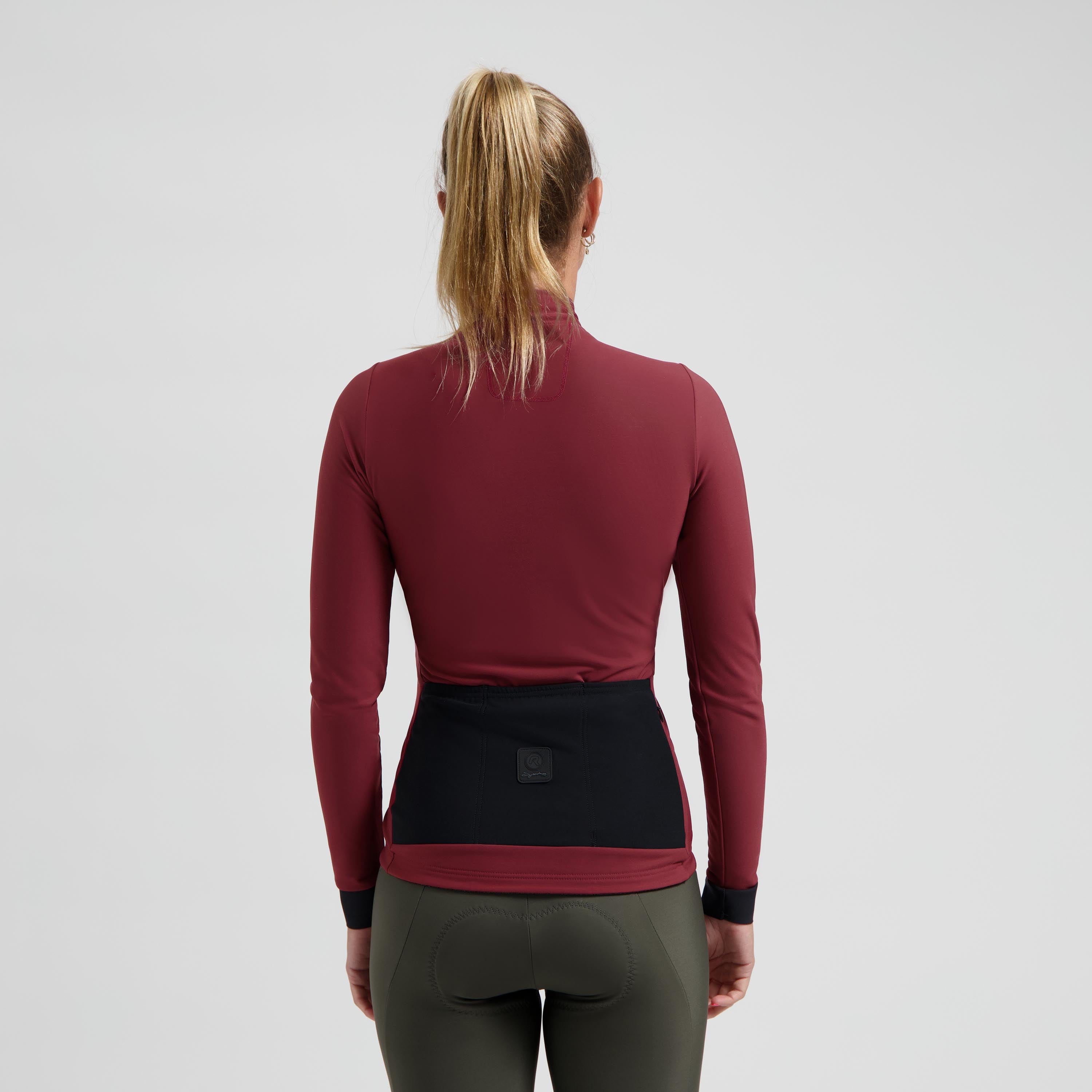 Signature Fahrradhemd Langarm Damen - Bordeaux
